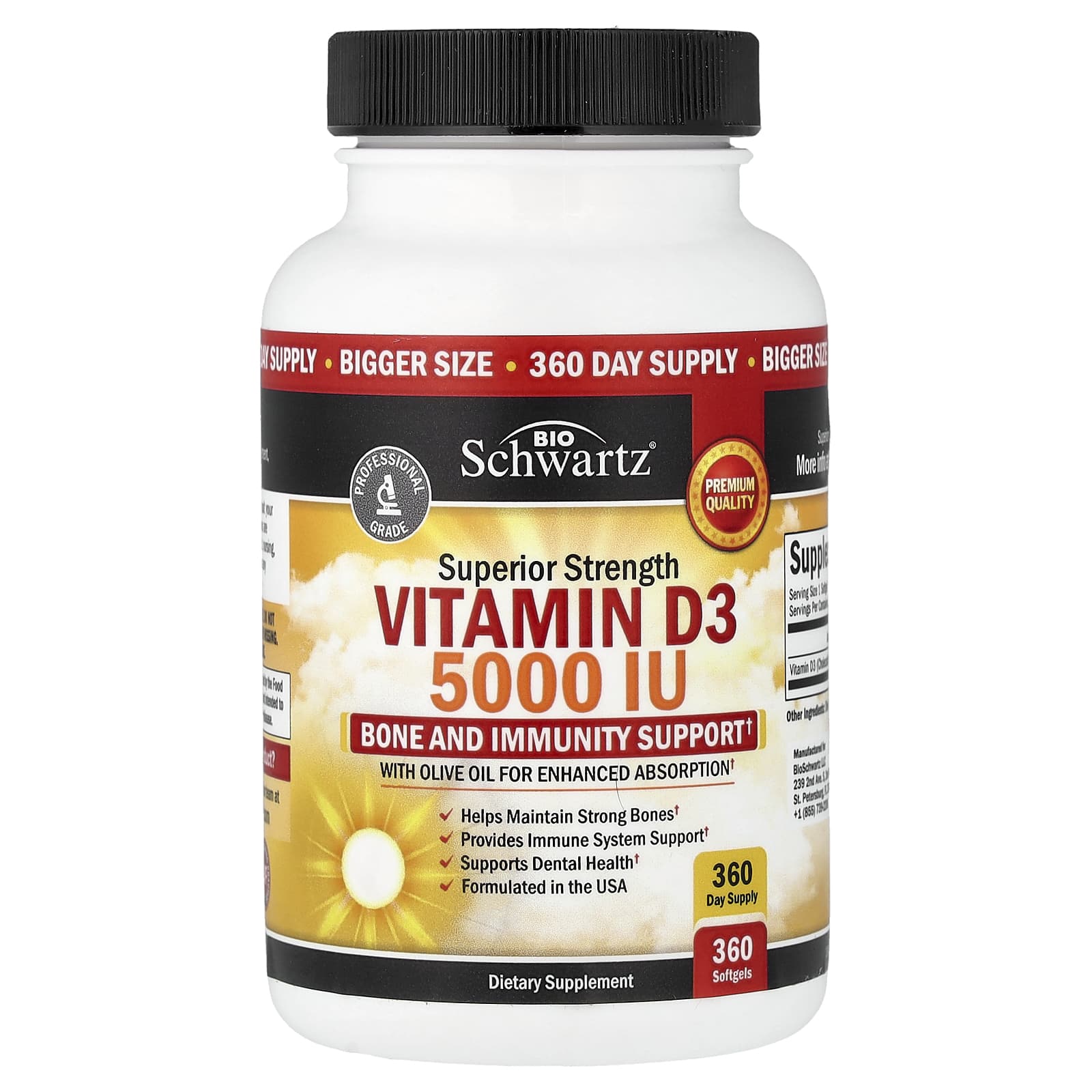 BioSchwartz Superior Strength – 360 capsules molles — Tunisie