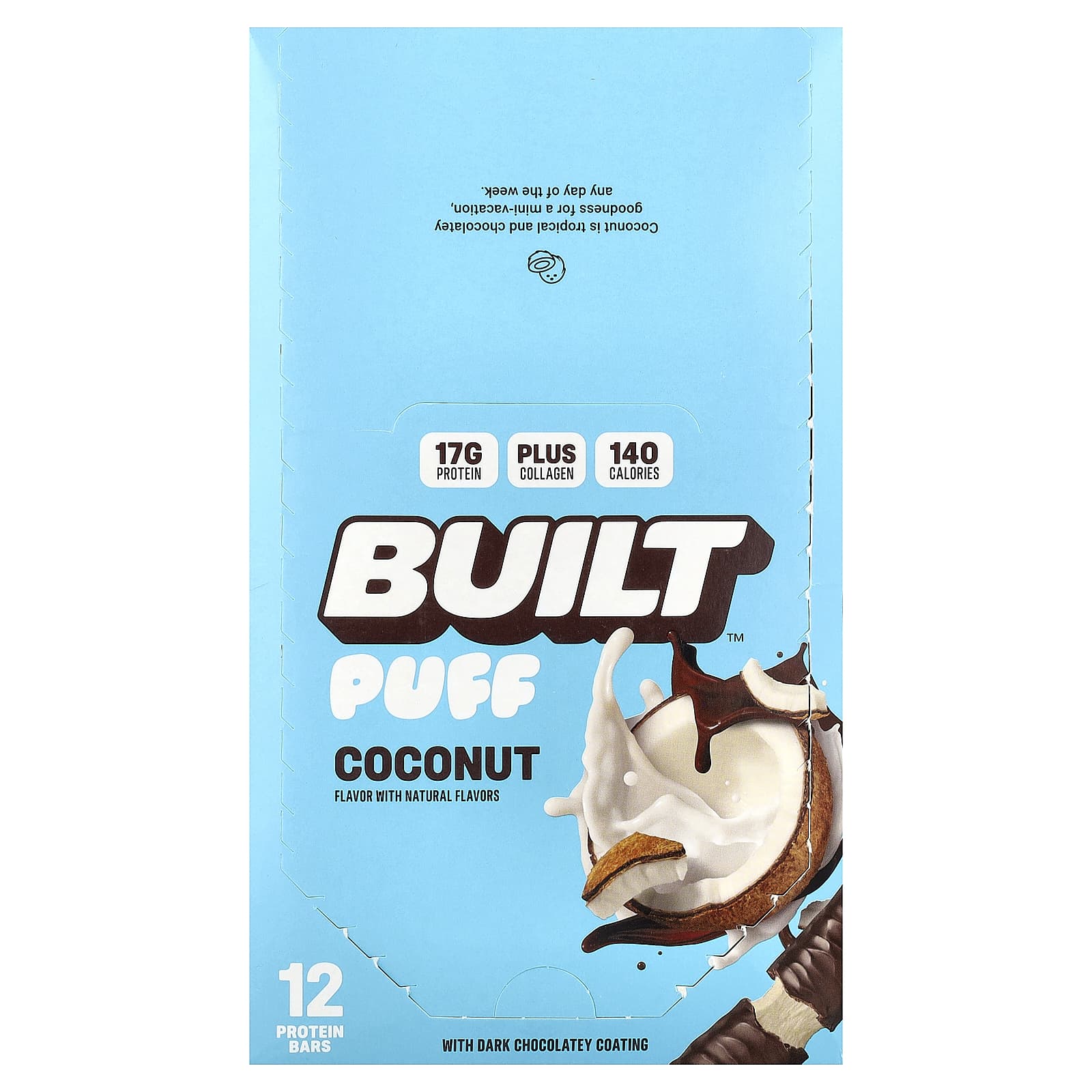 Built Puff, Protein Bars – Coconut – 40 g — Tunisie
