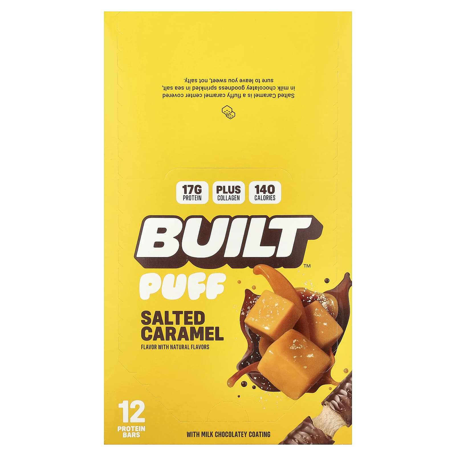 Built Puff, Protein Bars – Salted Caramel – 40 g — Tunisie