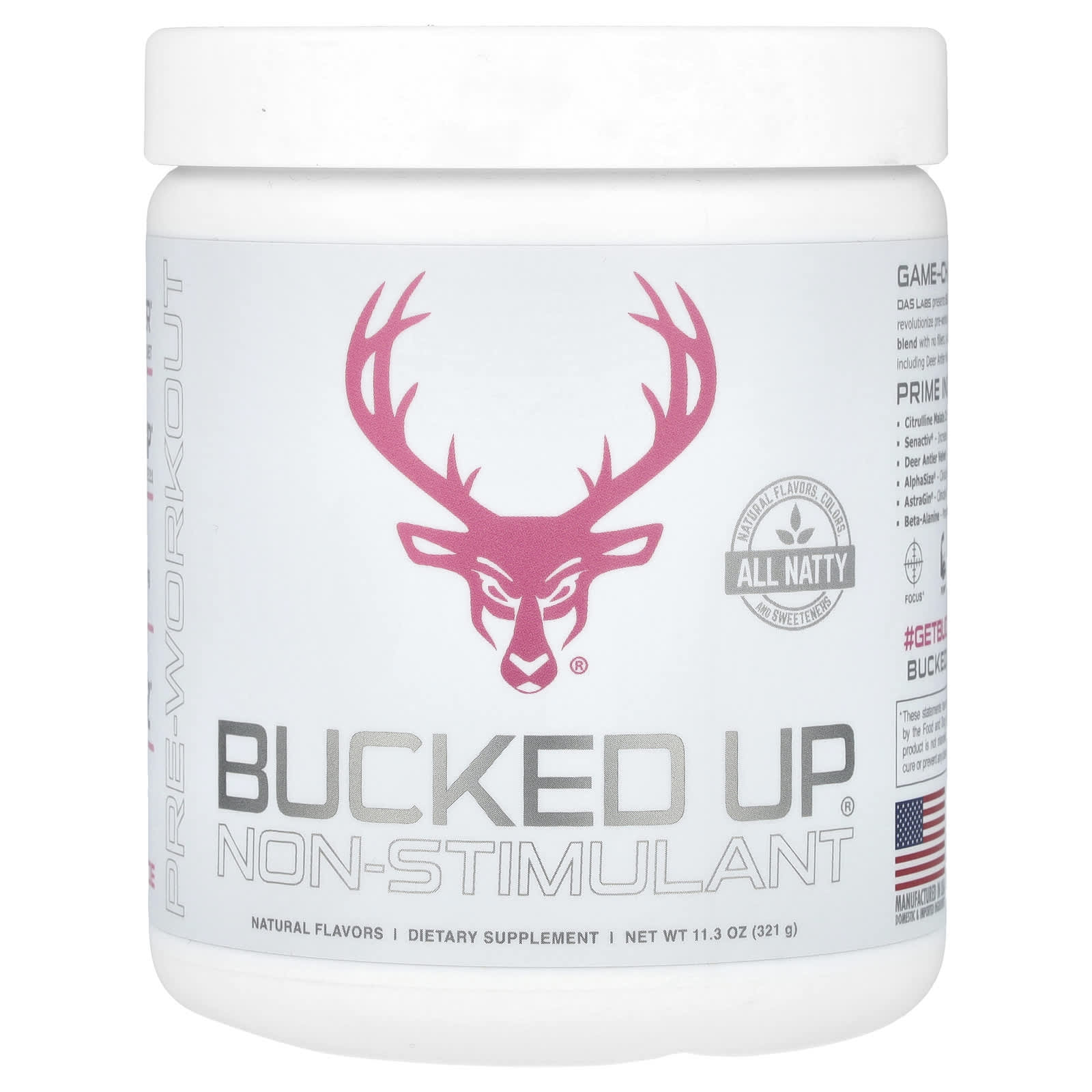 Bucked Up Pre-Workout, Non-Stimulant – Pink Lemonade – 321 g — Tunisie