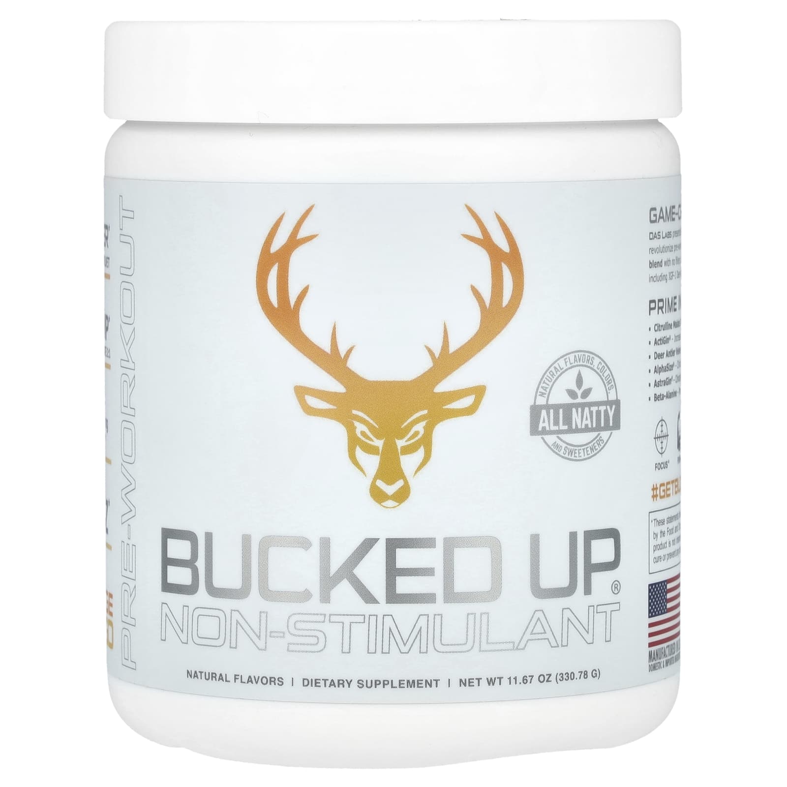 Bucked Up Pre-Workout, Non-Stimulant – Orange Mango – 330,78 g — Tunisie