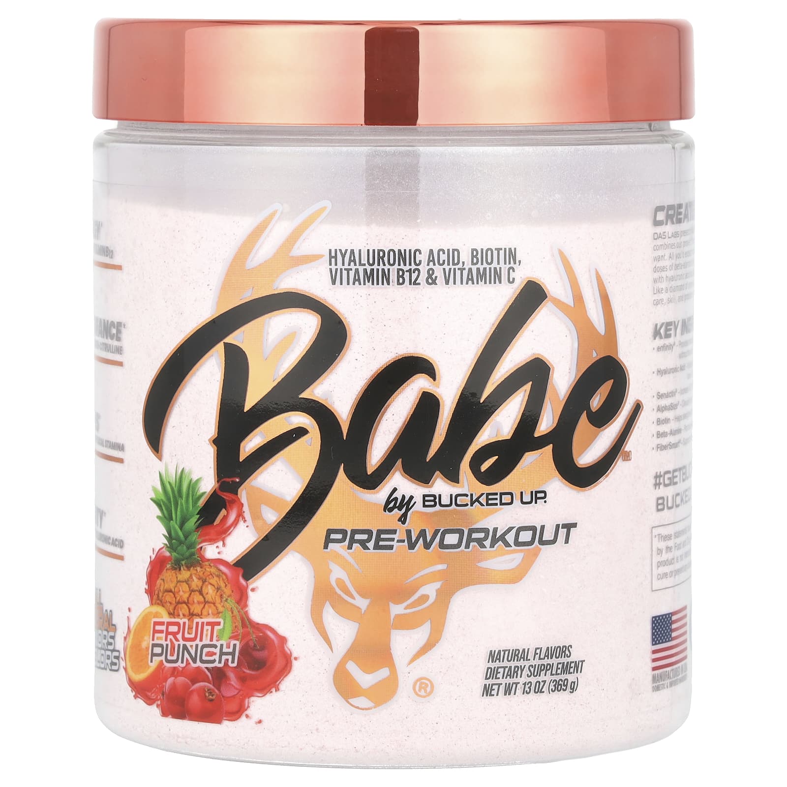 Bucked Up Babe, Pre-Workout – Fruit Punch – 369 g — Tunisie