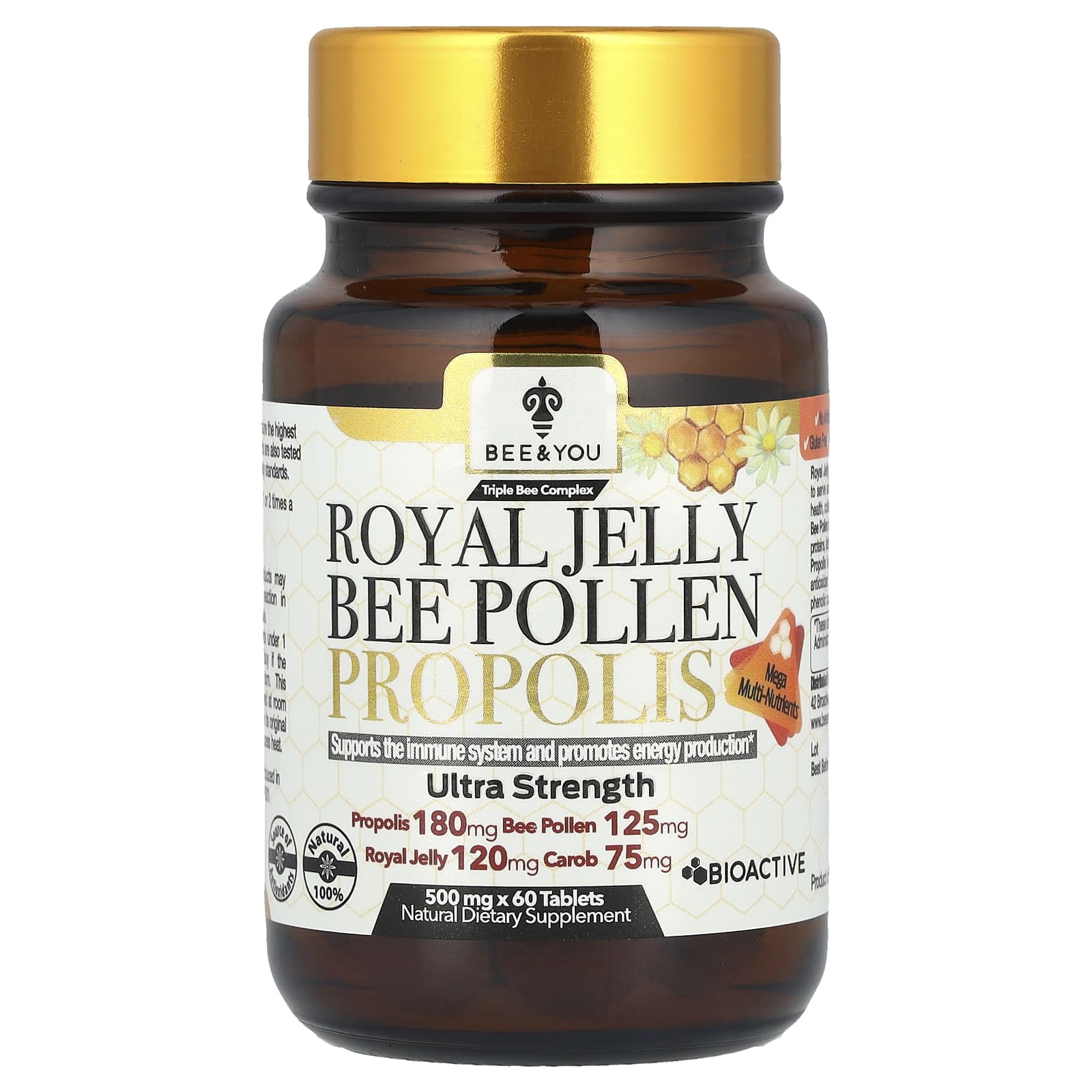 Bee & You Royal Jelly Bee Pollen Propolis – 60 comprimés — Tunisie