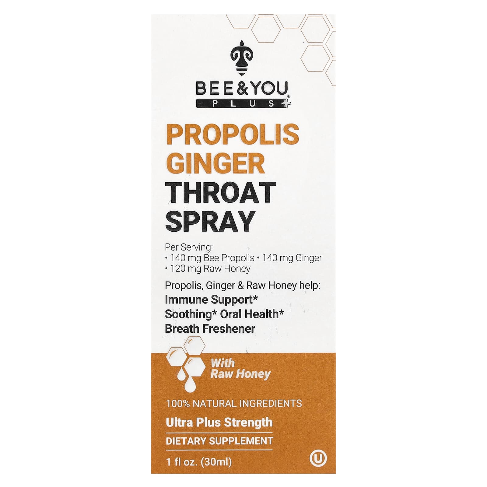 Bee & You Propolis Ginger Throat Spray – 30 ml — Tunisie