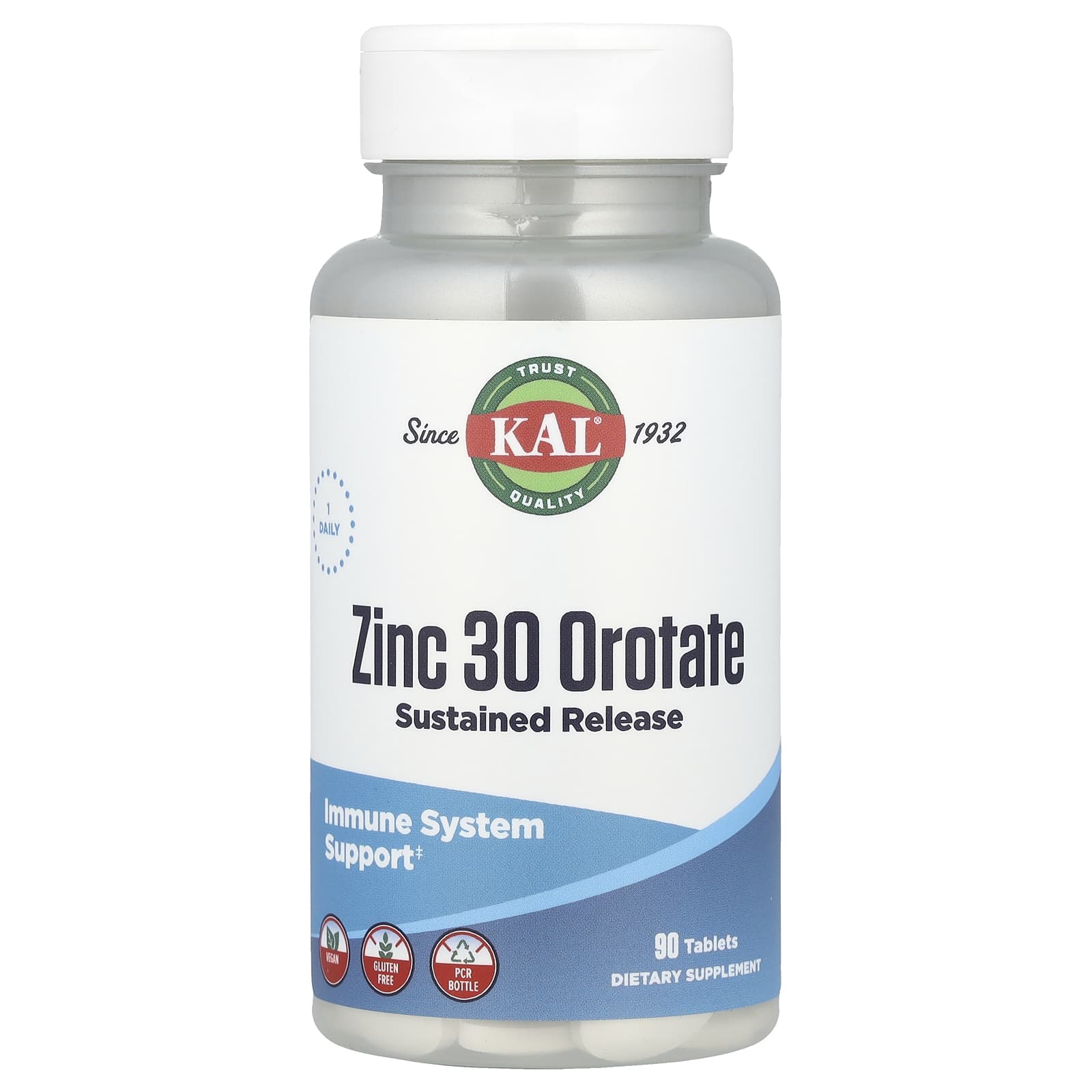 KAL Zinc 30 Orotate, Sustained Release – 90 comprimés — Tunisie