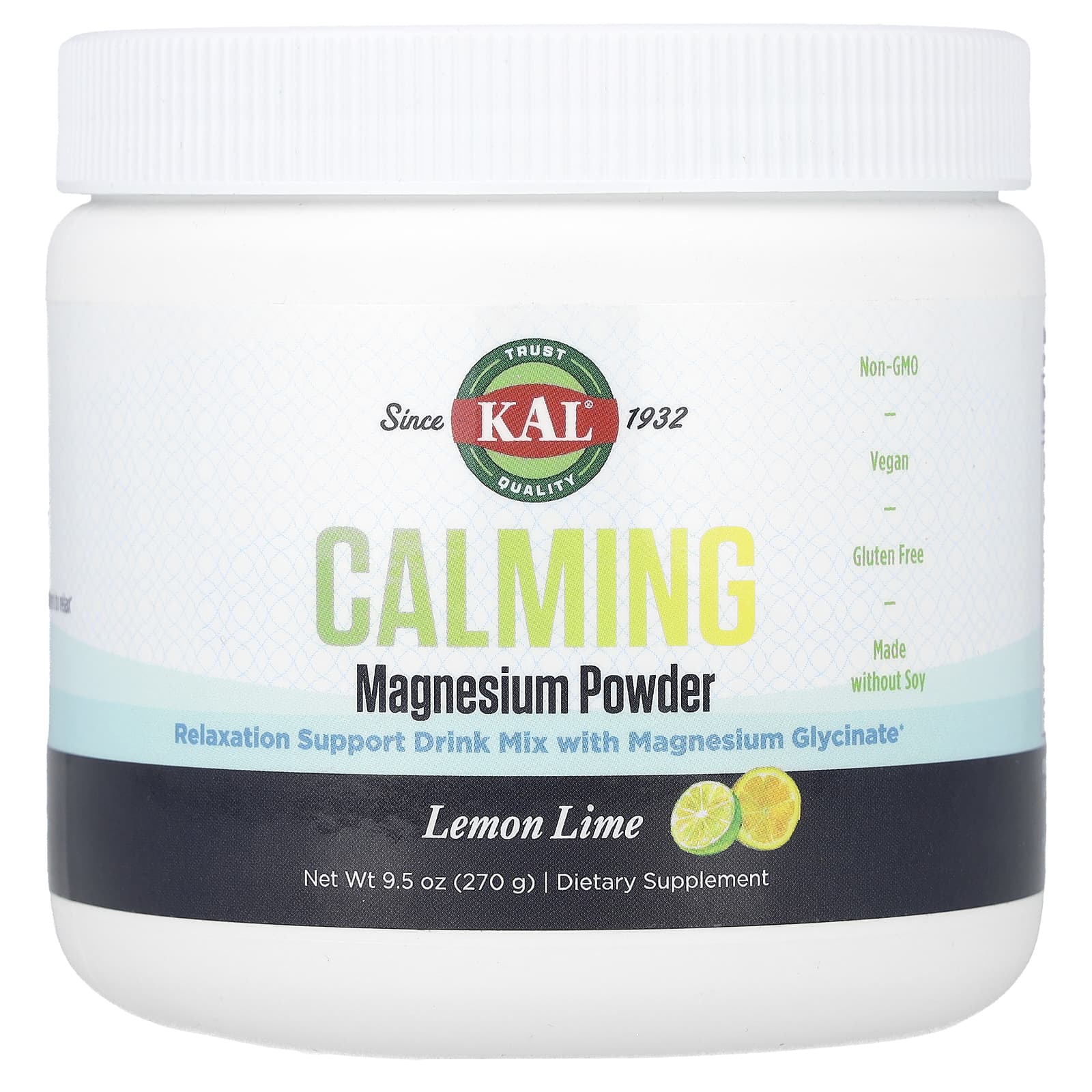 KAL Calming Magnesium Powder – Lemon Lime – 270 g — Tunisie