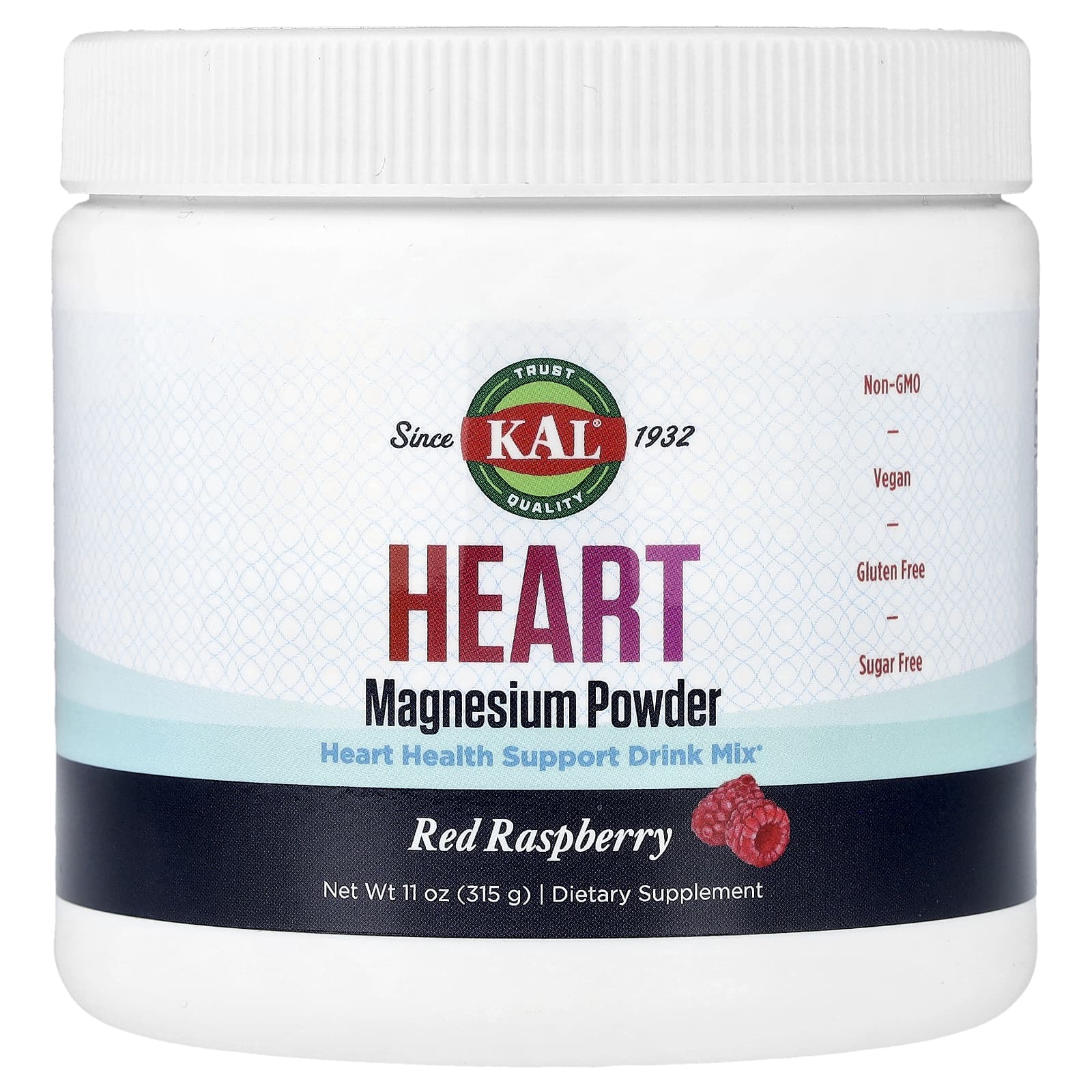 KAL Heart Magnesium Powder – Red Raspberry – 315 g — Tunisie