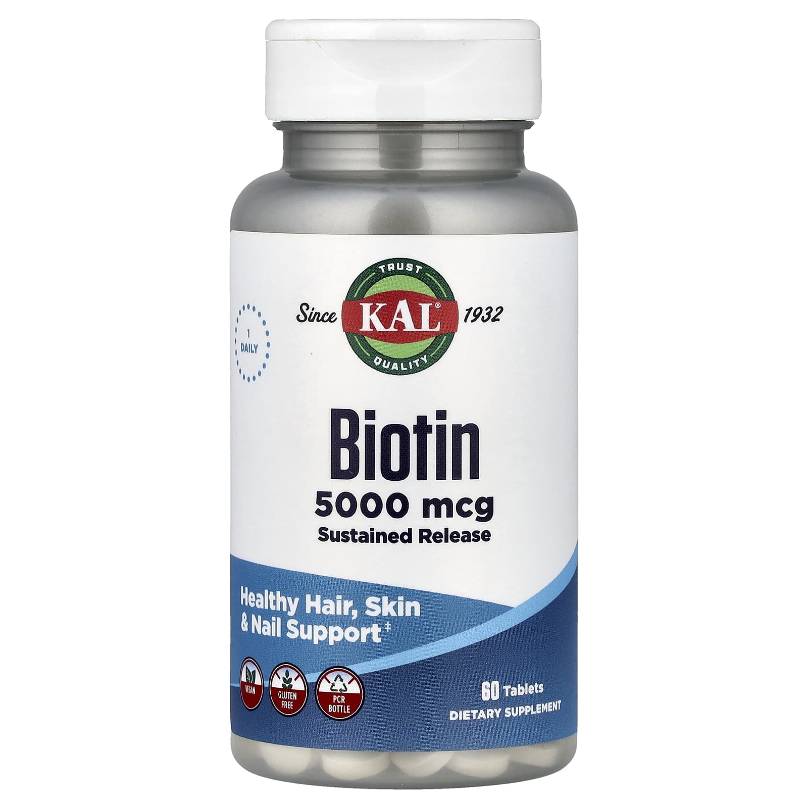 KAL Biotin, Sustained Release – 60 comprimés — Tunisie