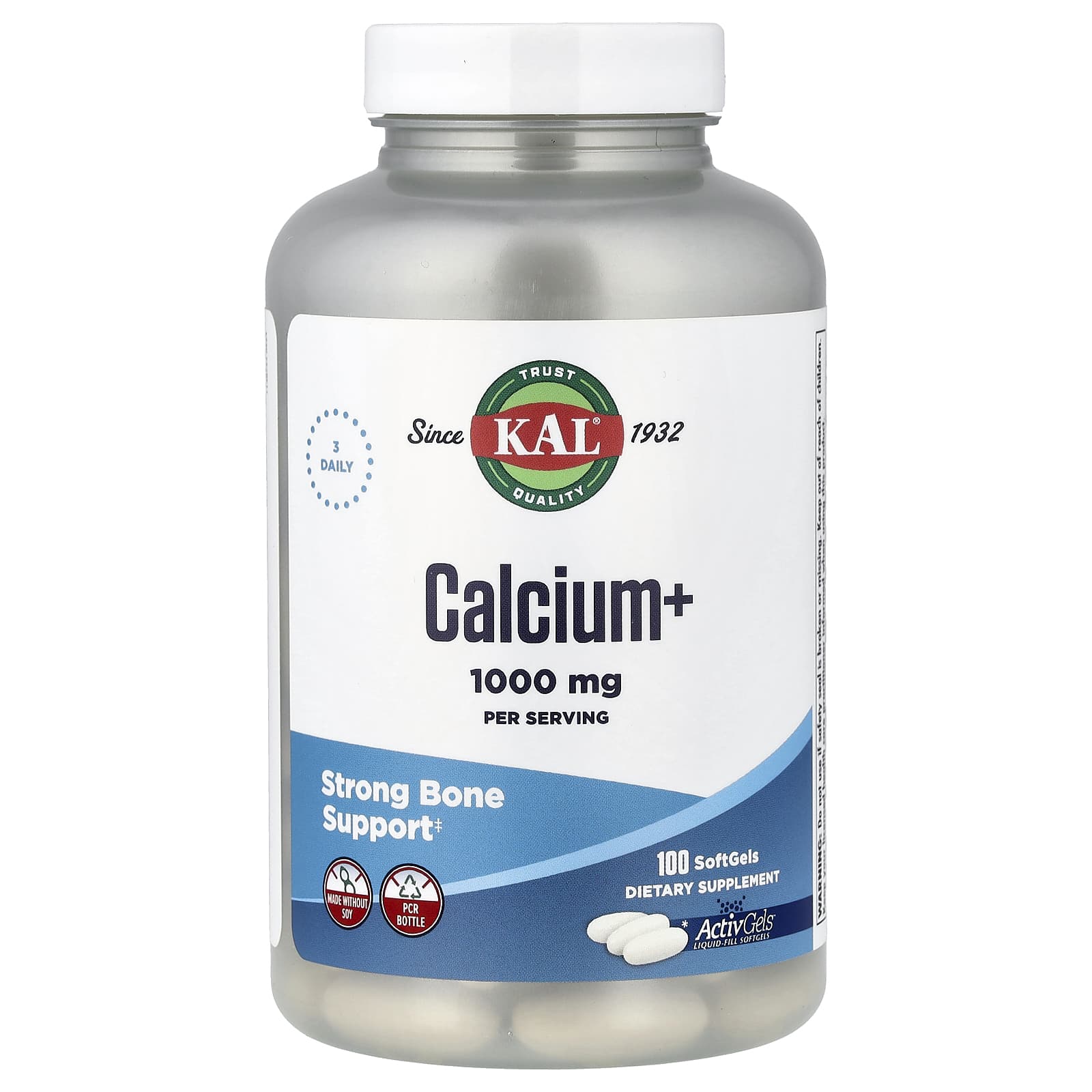 KAL Calcium+ – 100 capsules molles — Tunisie