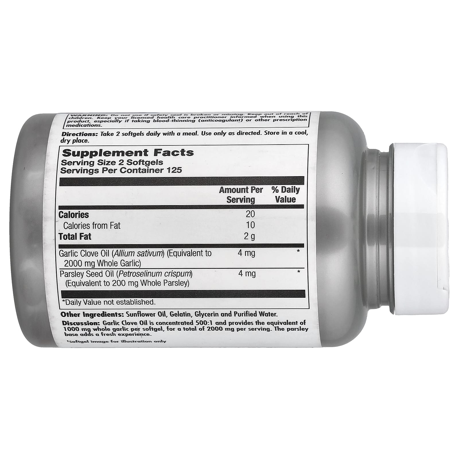 KAL Garlic Oil – 250 capsules molles — photo 2 sur 2