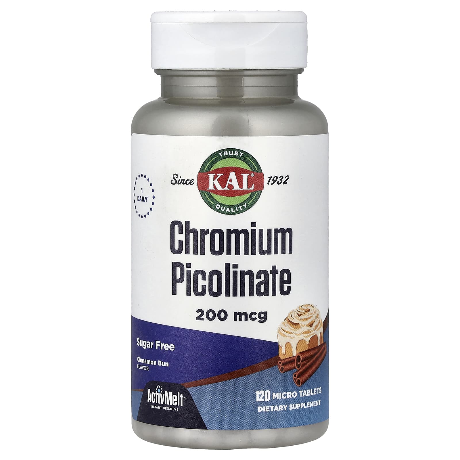 KAL Chromium Picolinate – Cinnamon Bun – 200 µg — Tunisie