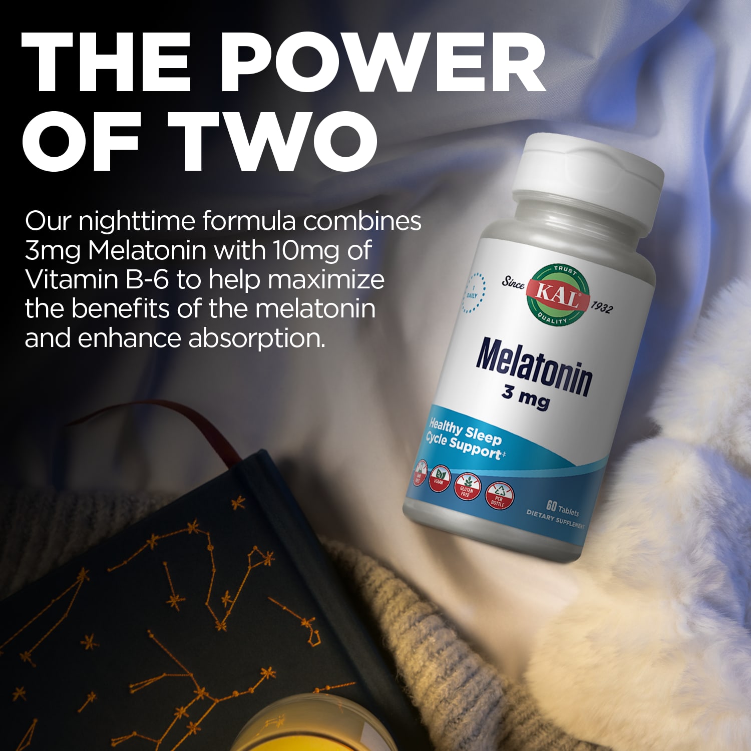 KAL Melatonin – 60 comprimés — étiquette 1