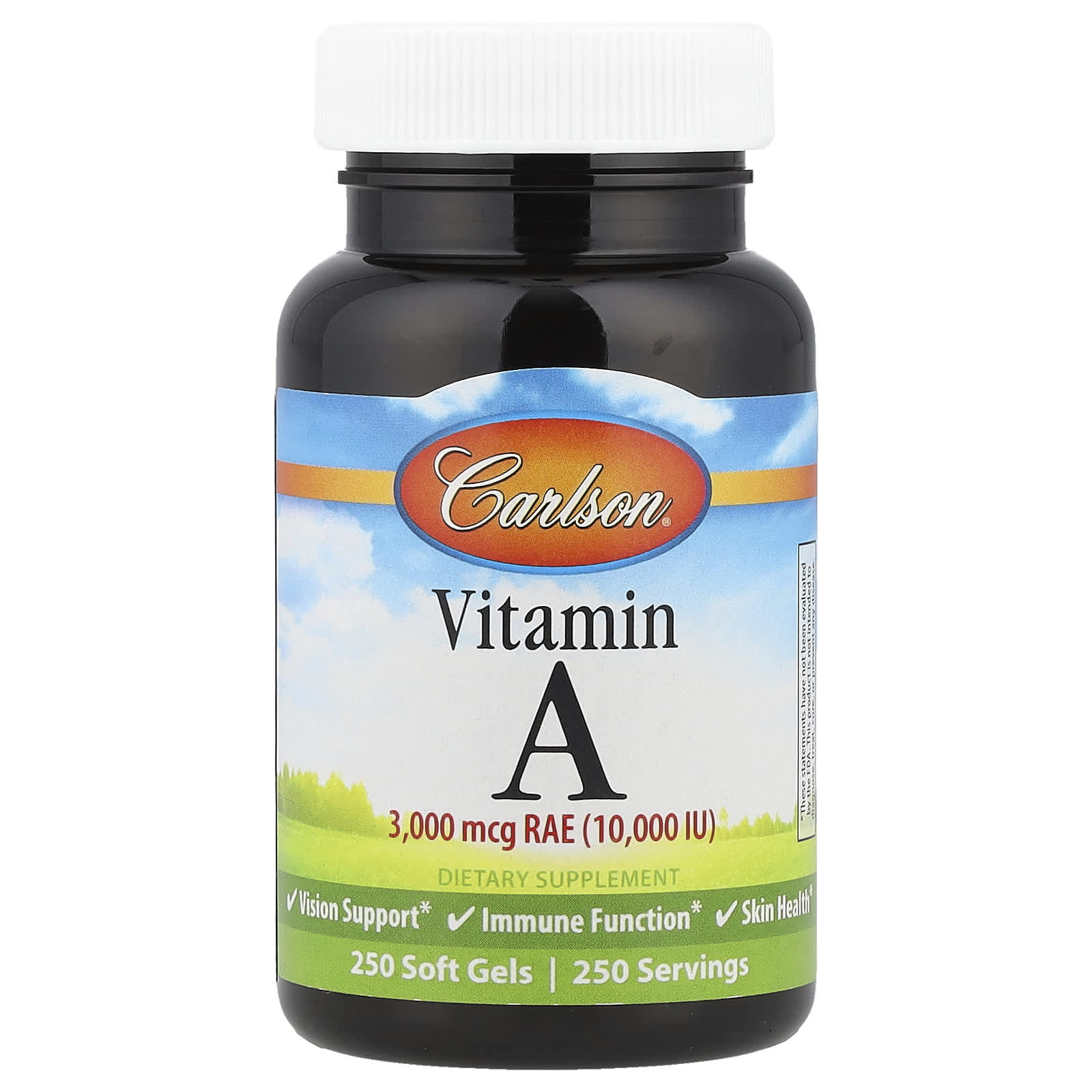 Carlson Vitamin A – 3 000 µg – 250 capsules molles — Tunisie