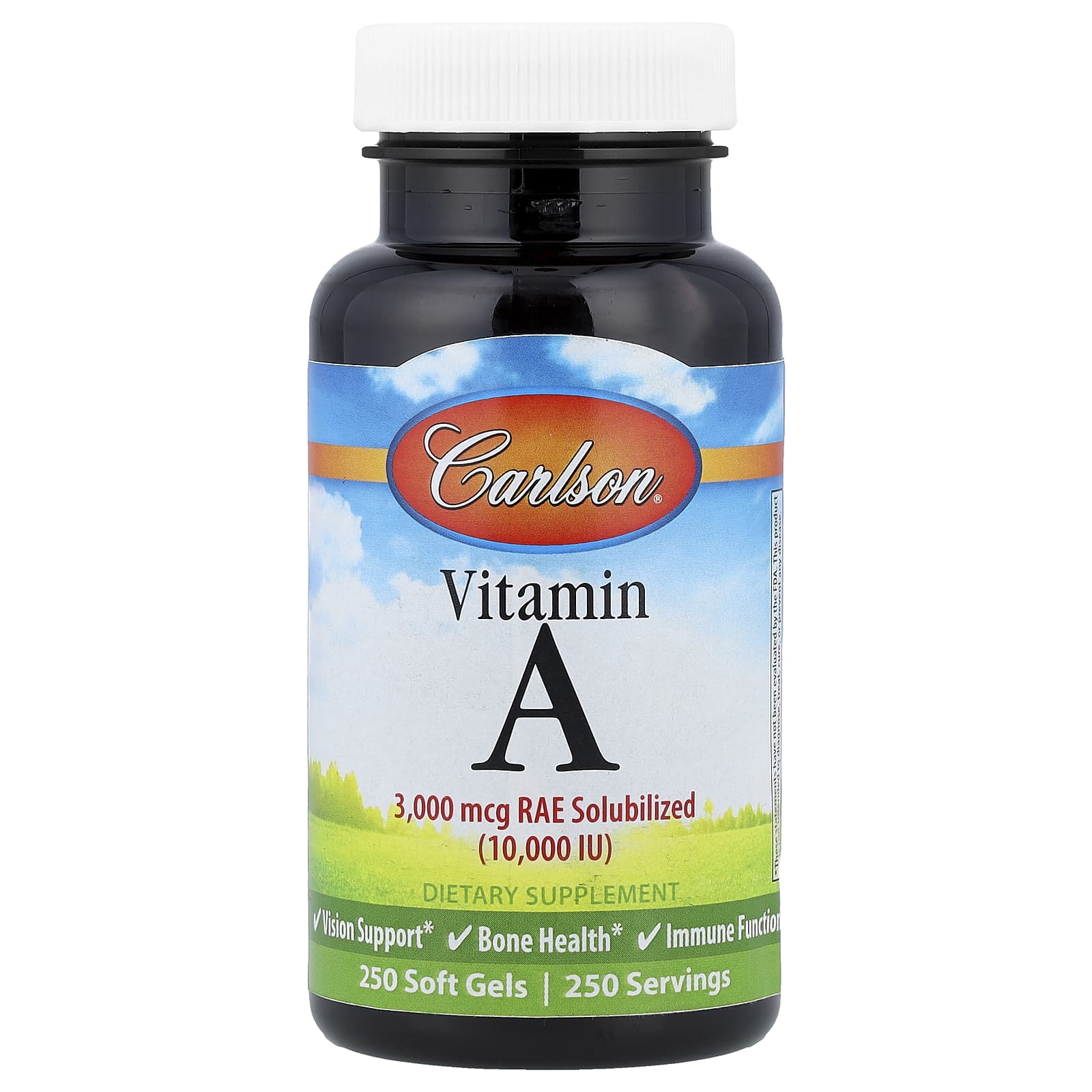Carlson Vitamin A – 3 000 µg – 250 capsules molles — Tunisie