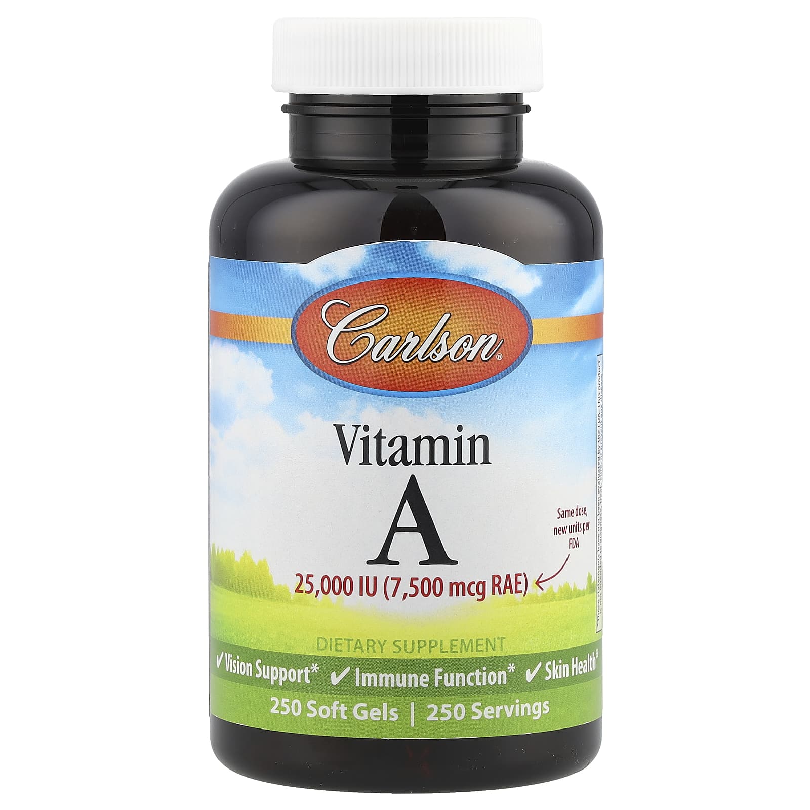 Carlson Vitamin A – 7 500 µg – 250 capsules molles — Tunisie