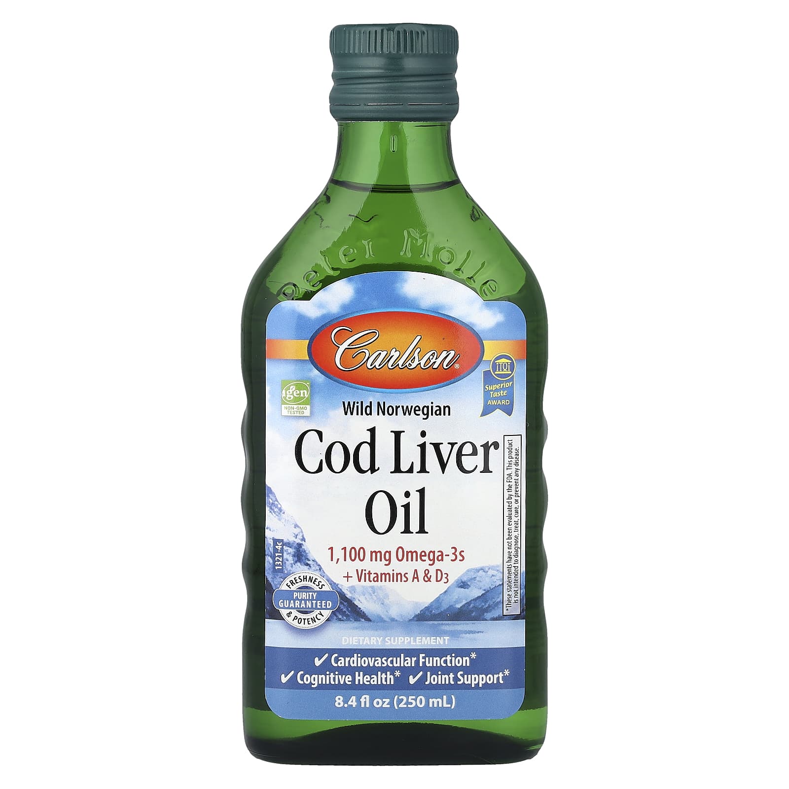 Carlson Wild Norwegian Cod Liver Oil – 250 ml — Tunisie