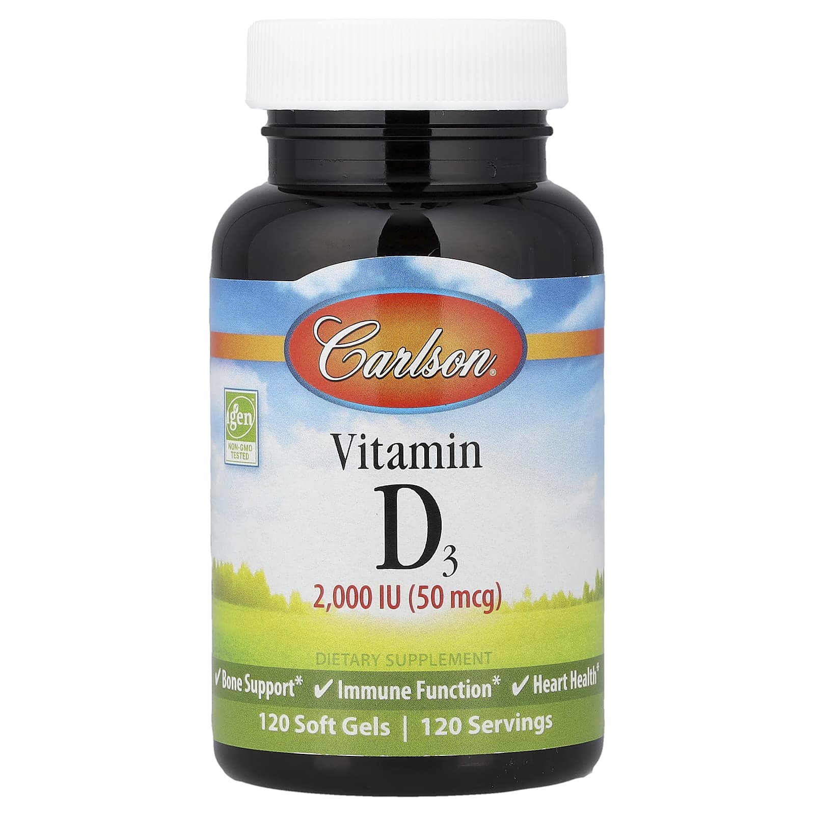 Carlson Vitamin D3 – 50 µg – 120 capsules molles — Tunisie