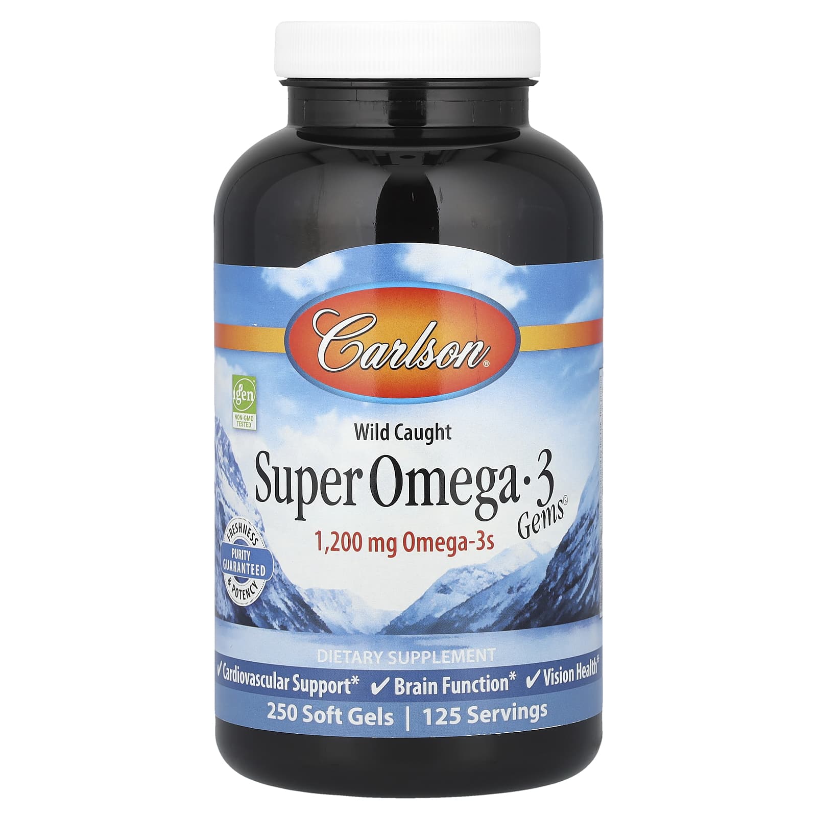Carlson Wild Caught Super Omega-3 Gems – 250 capsules molles — Tunisie