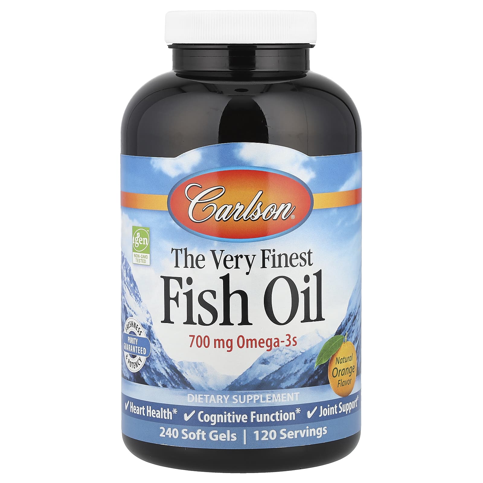 Carlson The Very Finest Fish Oil – Natural Orange – 240 capsules molles — Tunisie