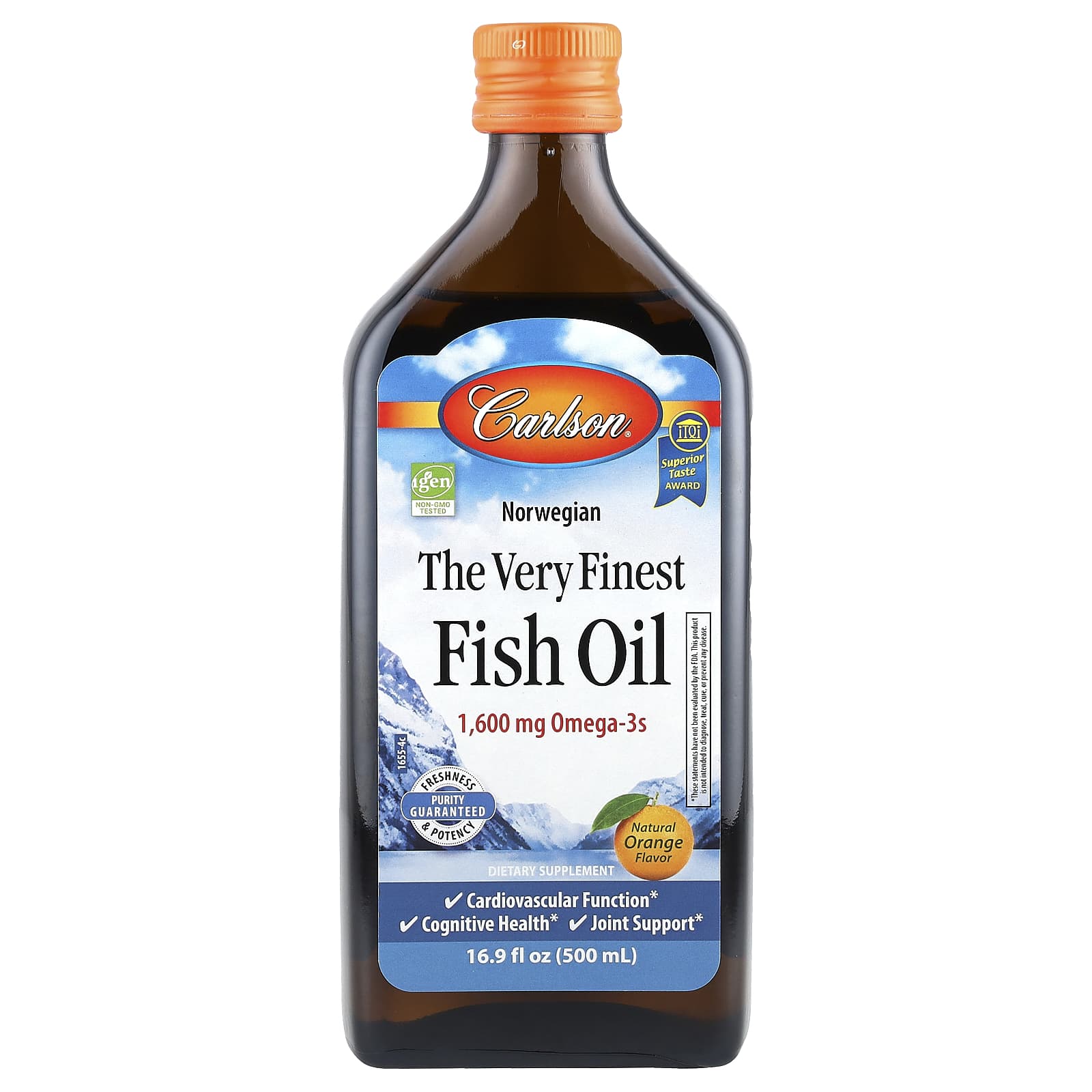 Carlson Norwegian, The Very Finest Fish Oil – Natural Orange – 500 ml — Tunisie