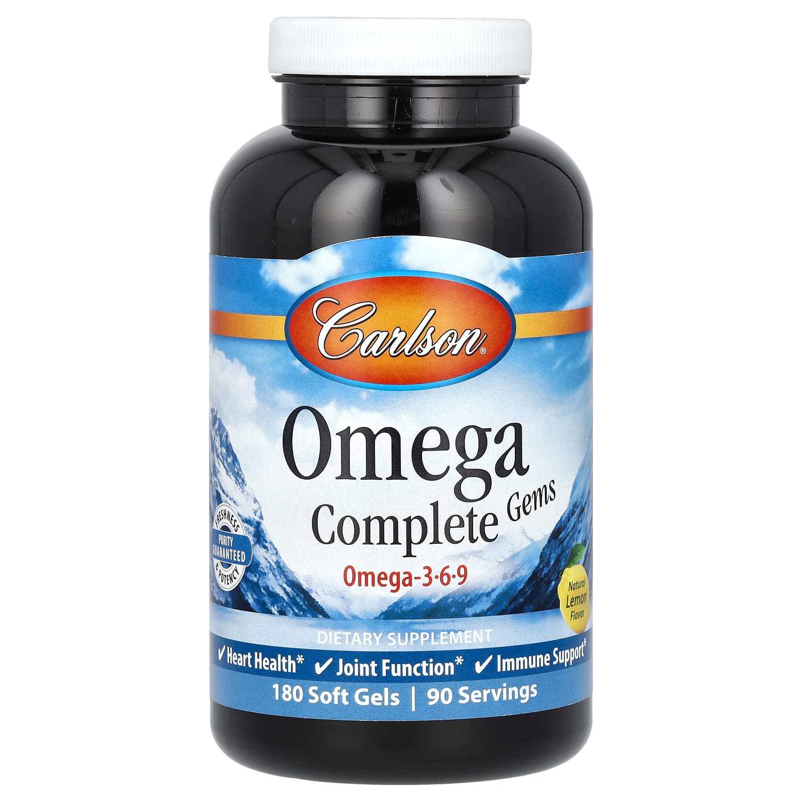 Carlson Omega Complete Gems – Natural Lemon – 180 capsules molles — Tunisie