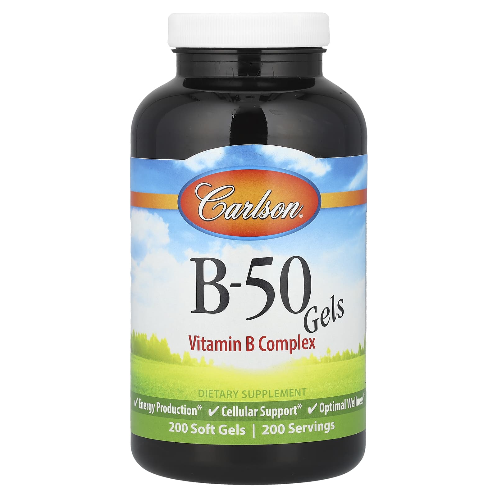 Carlson B-50 Gel, Vitamin B Complex – 200 capsules molles — Tunisie