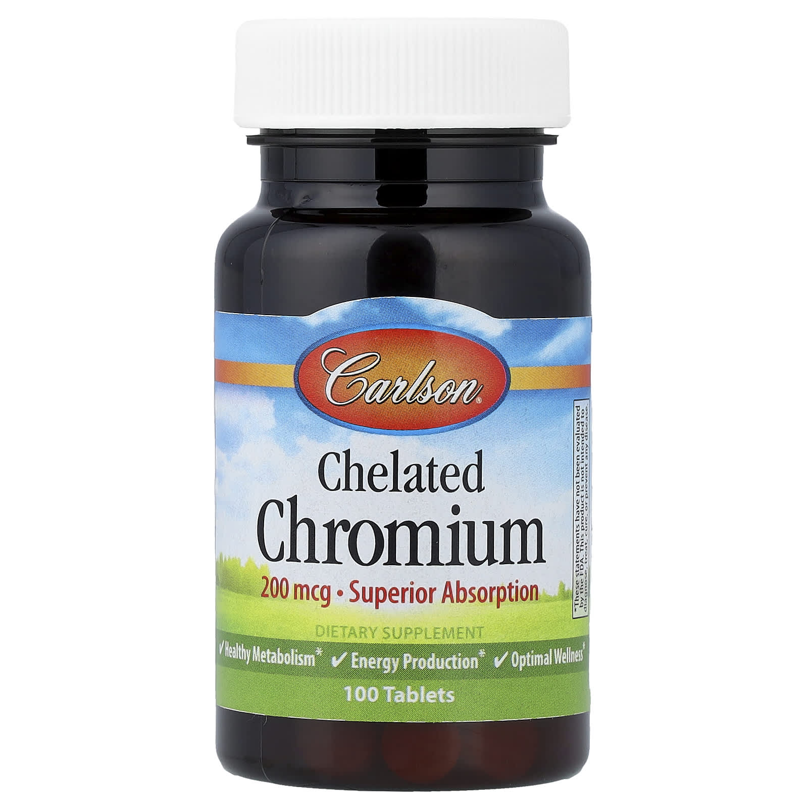 Carlson Chelated Chromium – 100 comprimés — Tunisie