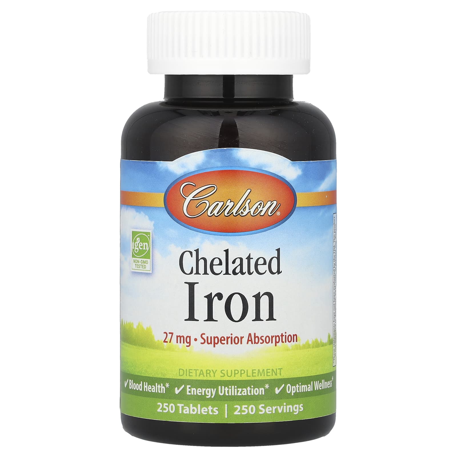 Carlson Chelated Iron – 250 comprimés — Tunisie
