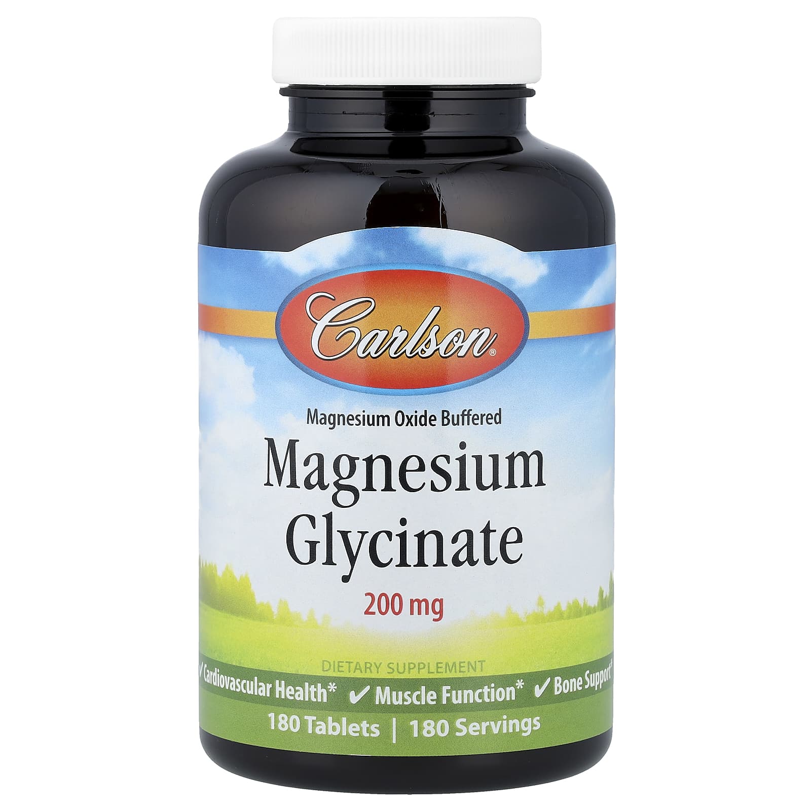 Carlson Magnesium Glycinate – 180 comprimés — Tunisie