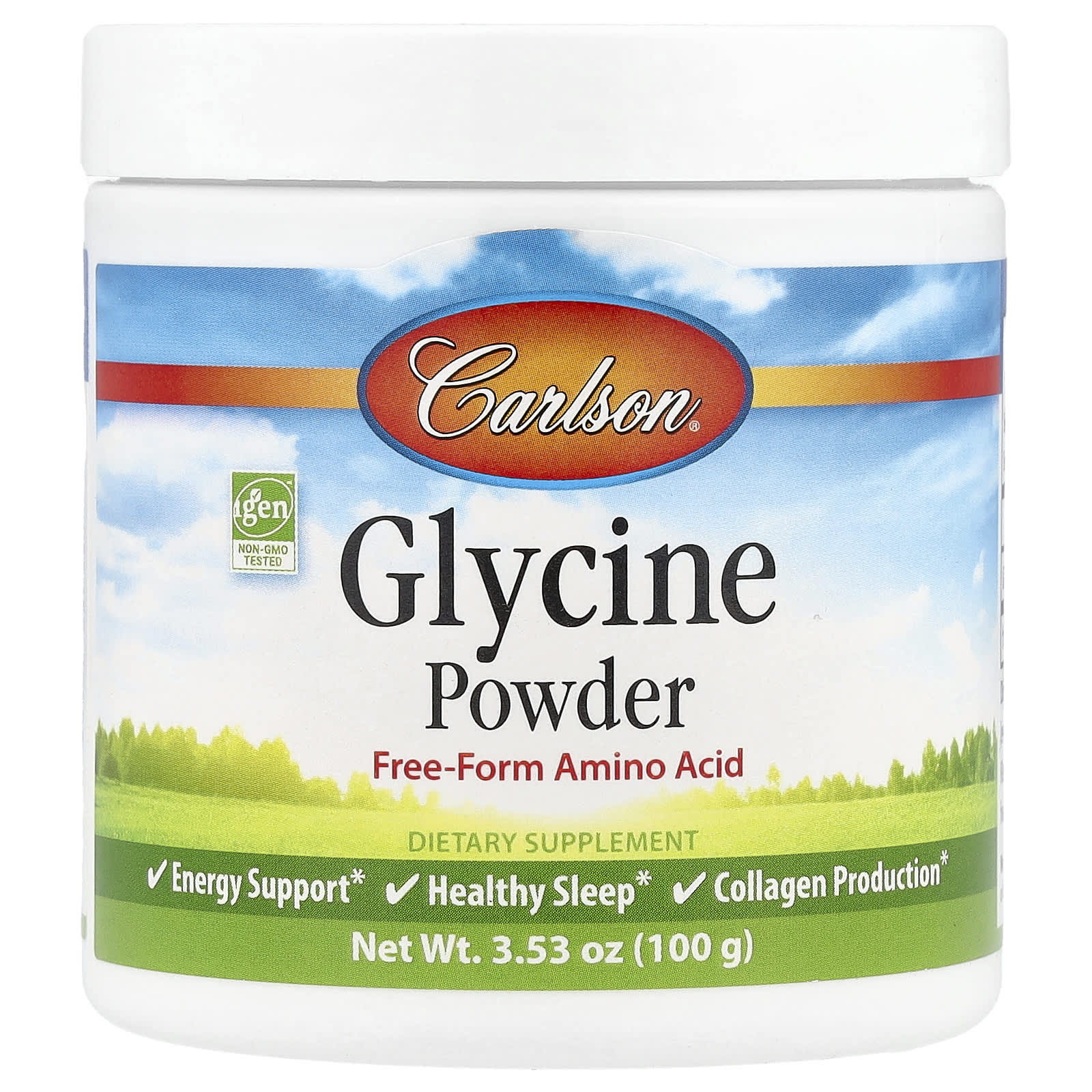 Carlson Glycine Powder, Free Form Amino Acid – 100 g — Tunisie