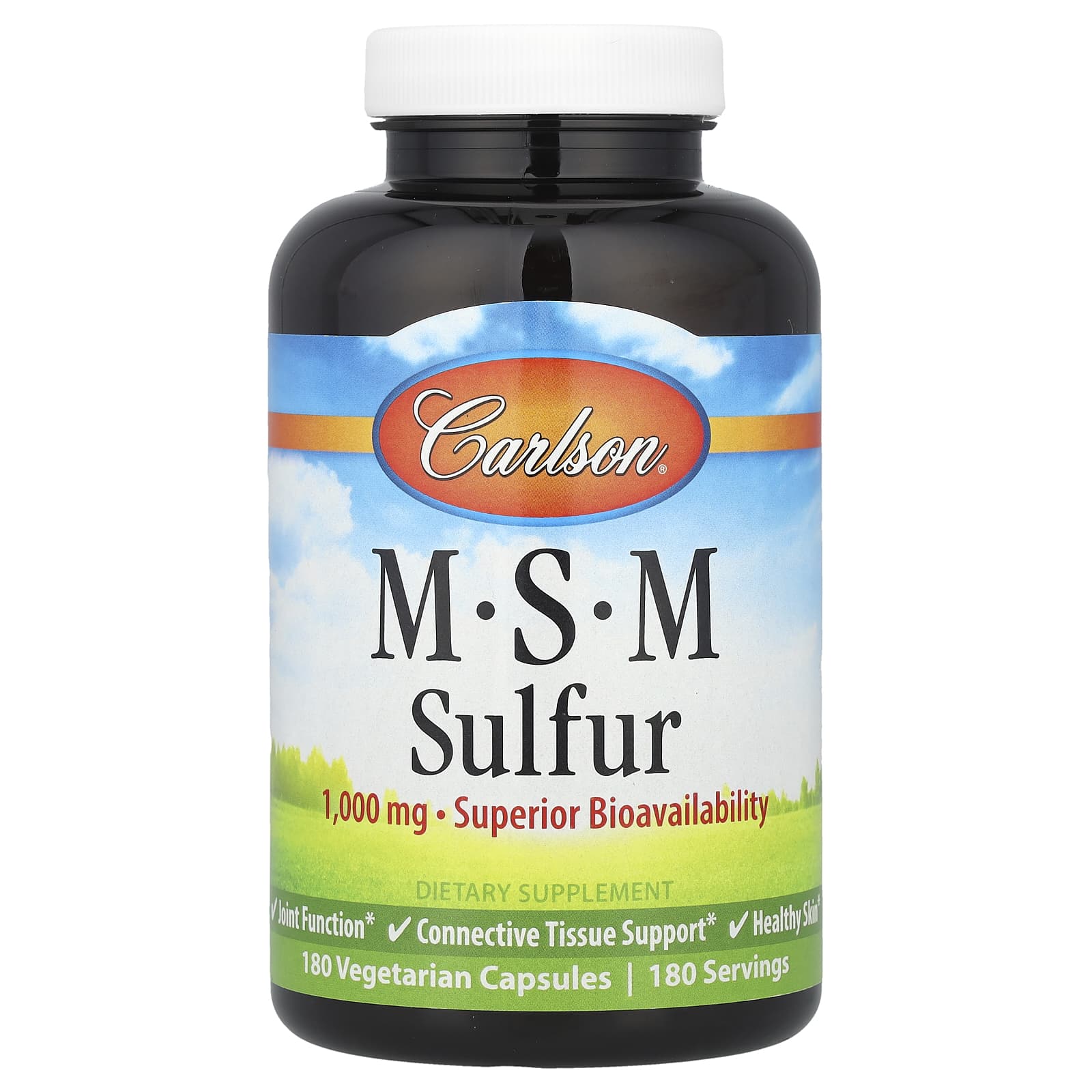 Carlson MSM Sulfur – 180 gélules végétales — Tunisie