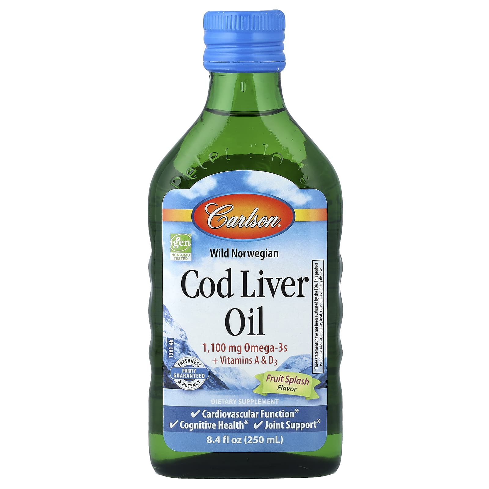 Carlson Wild Norwegian Cod Liver Oil – Fruit Splash – 250 ml — Tunisie