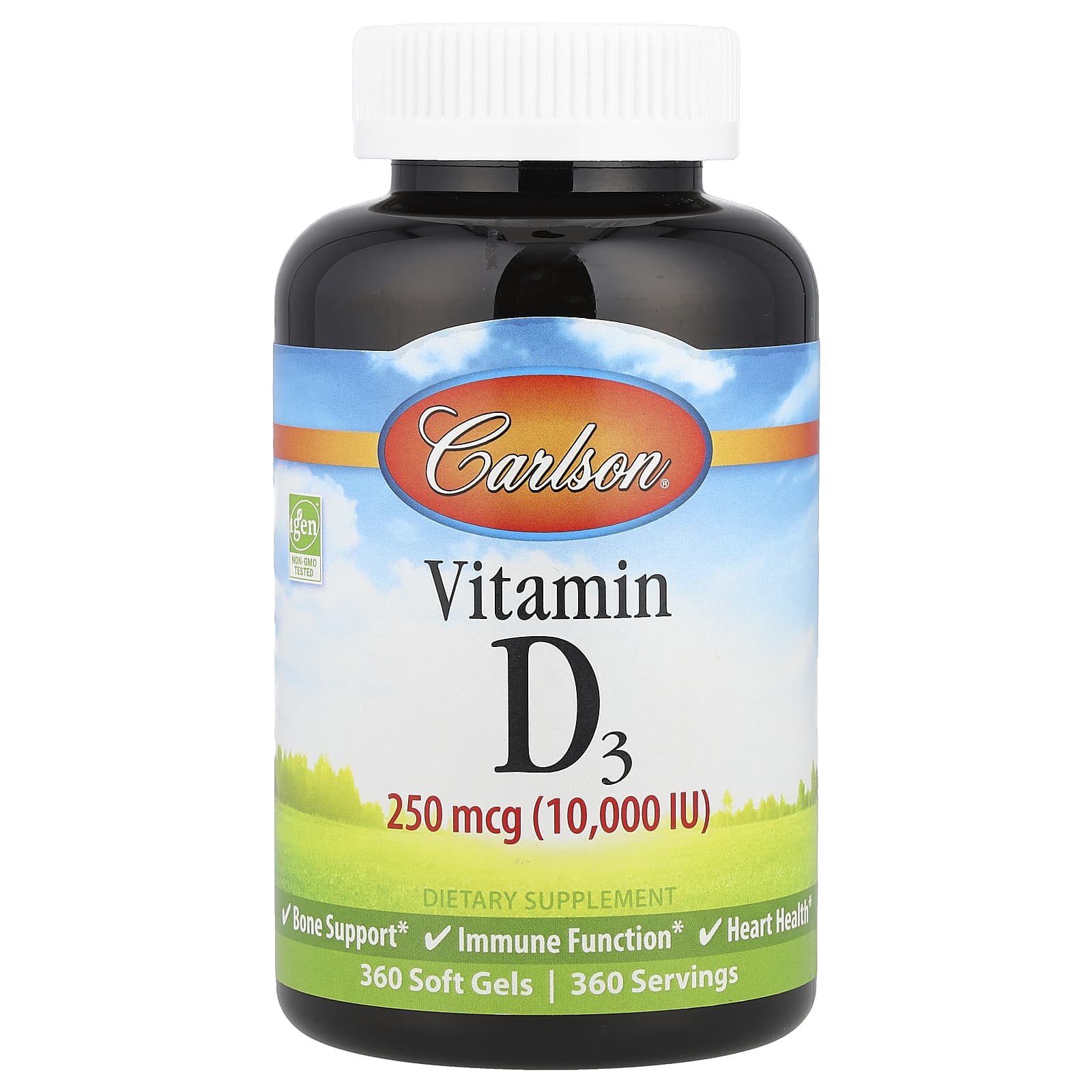 Carlson Vitamin D3 – 250 µg – 360 capsules molles — Tunisie