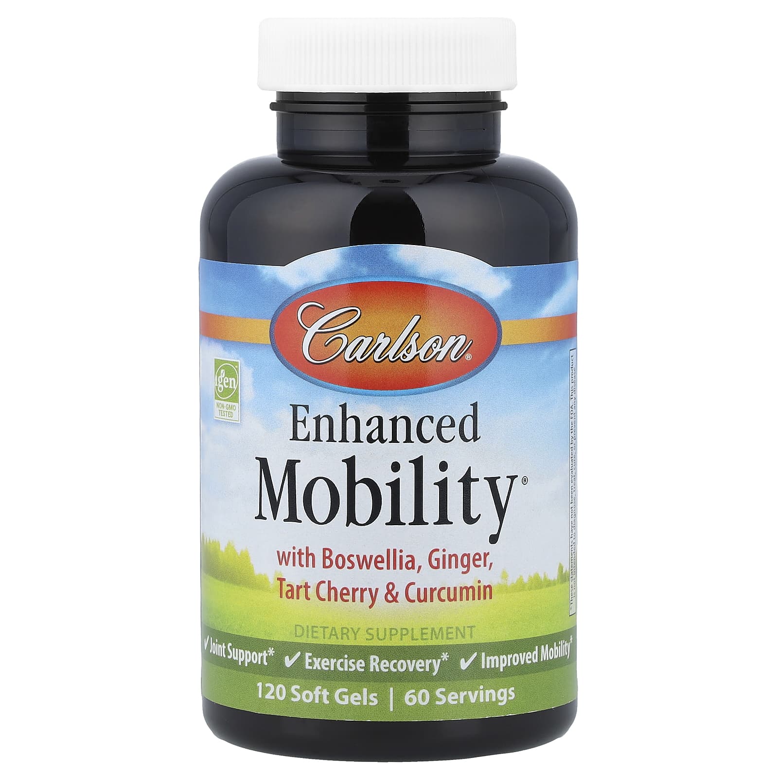 Carlson Enhanced Mobility With Boswellia, Ginger – Tart Cherry & Curcumin – 120 capsules molles — Tunisie