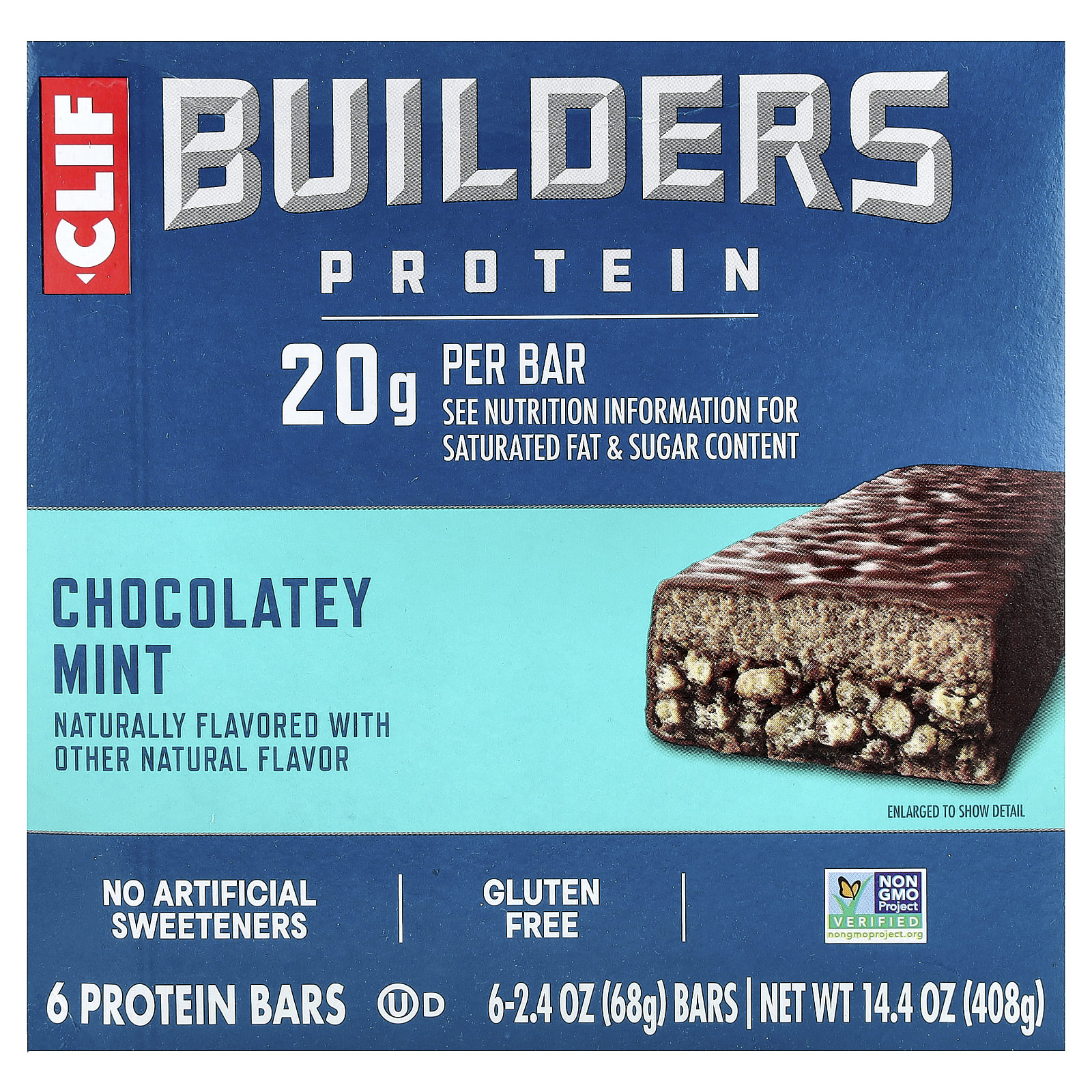 Clif Bar Builders Protein Bar – Chocolatey Mint – 68 g — Tunisie