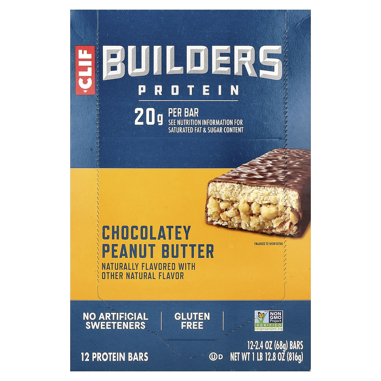 Clif Bar Builders Protein Bar – Chocolatey Peanut Butter – 68 g — Tunisie