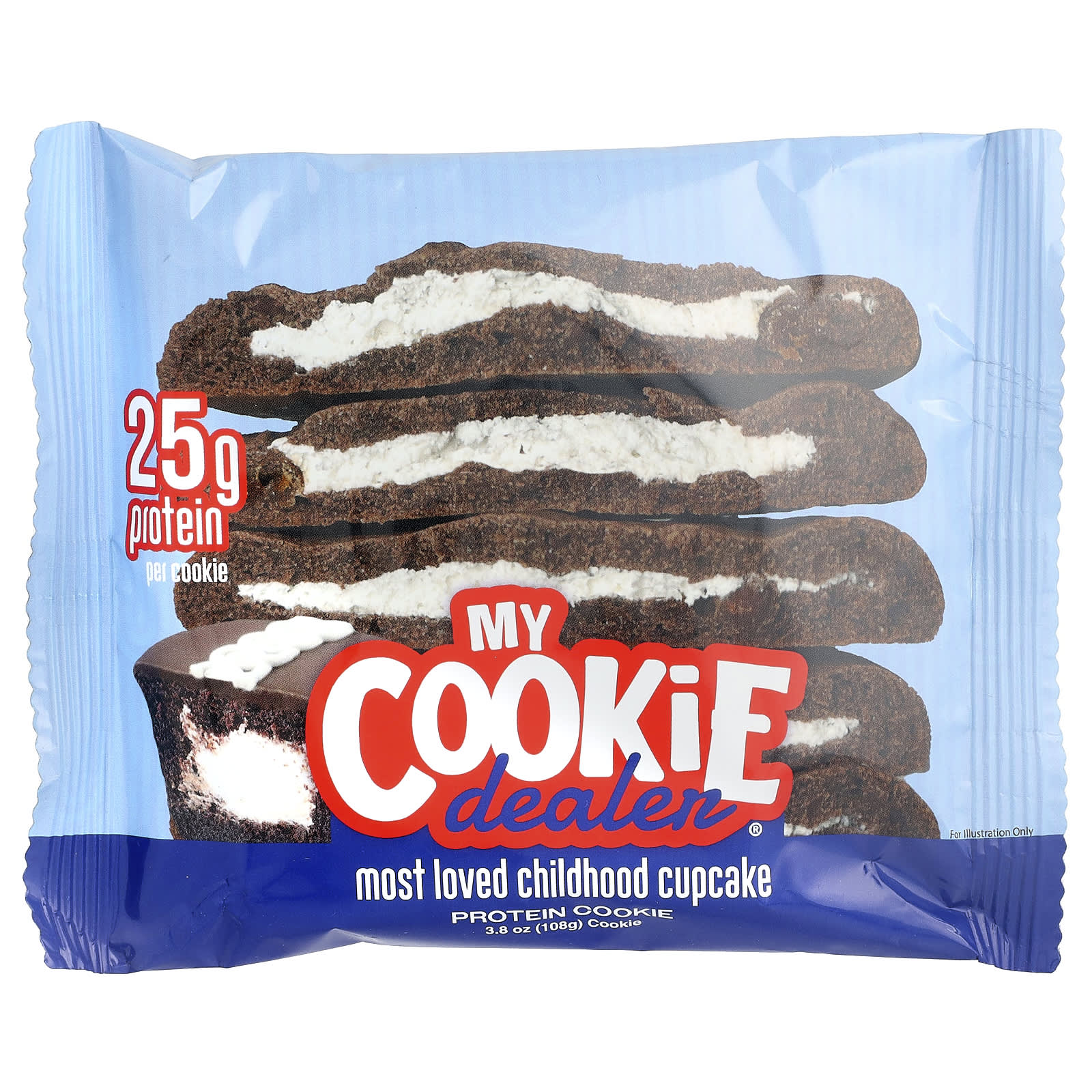 My Cookie Dealer Protein Protein Cookie, Most Loved Childhood Cupcake – Protein Cookie – 108 g — étiquette 1