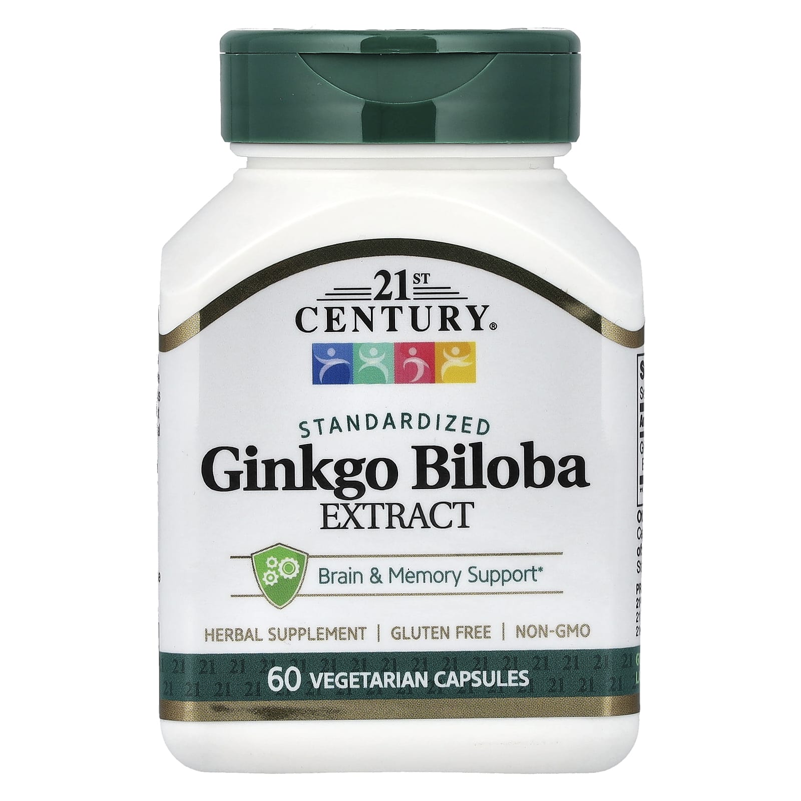 21st Century Ginkgo Biloba Extract, Standardized – 60 gélules végétales — Tunisie