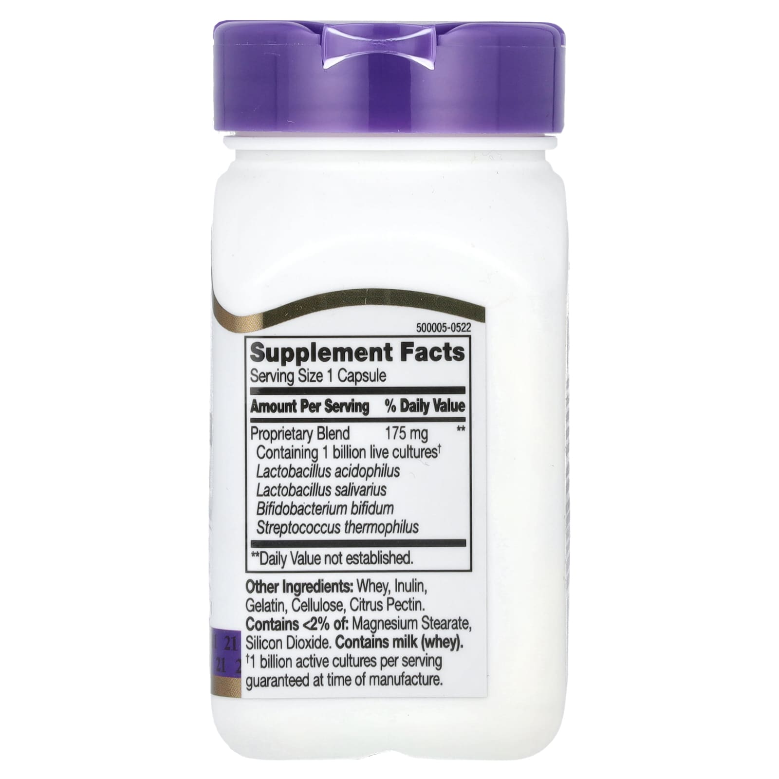 21st Century Acidophilus Probiotic Blend – 100 gélules — photo 2 sur 2