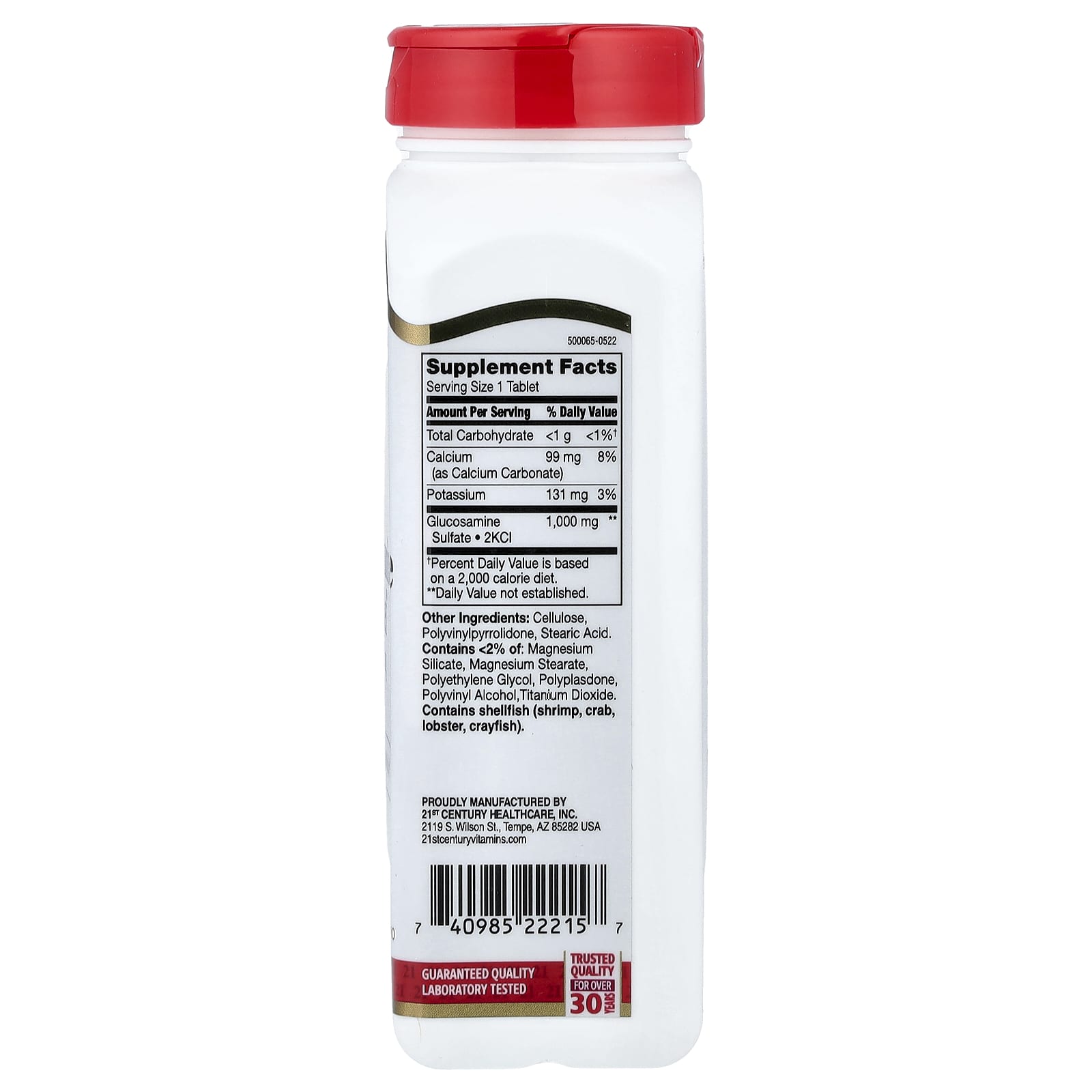 21st Century Glucosamine Relief – 120 comprimés — photo 2 sur 2