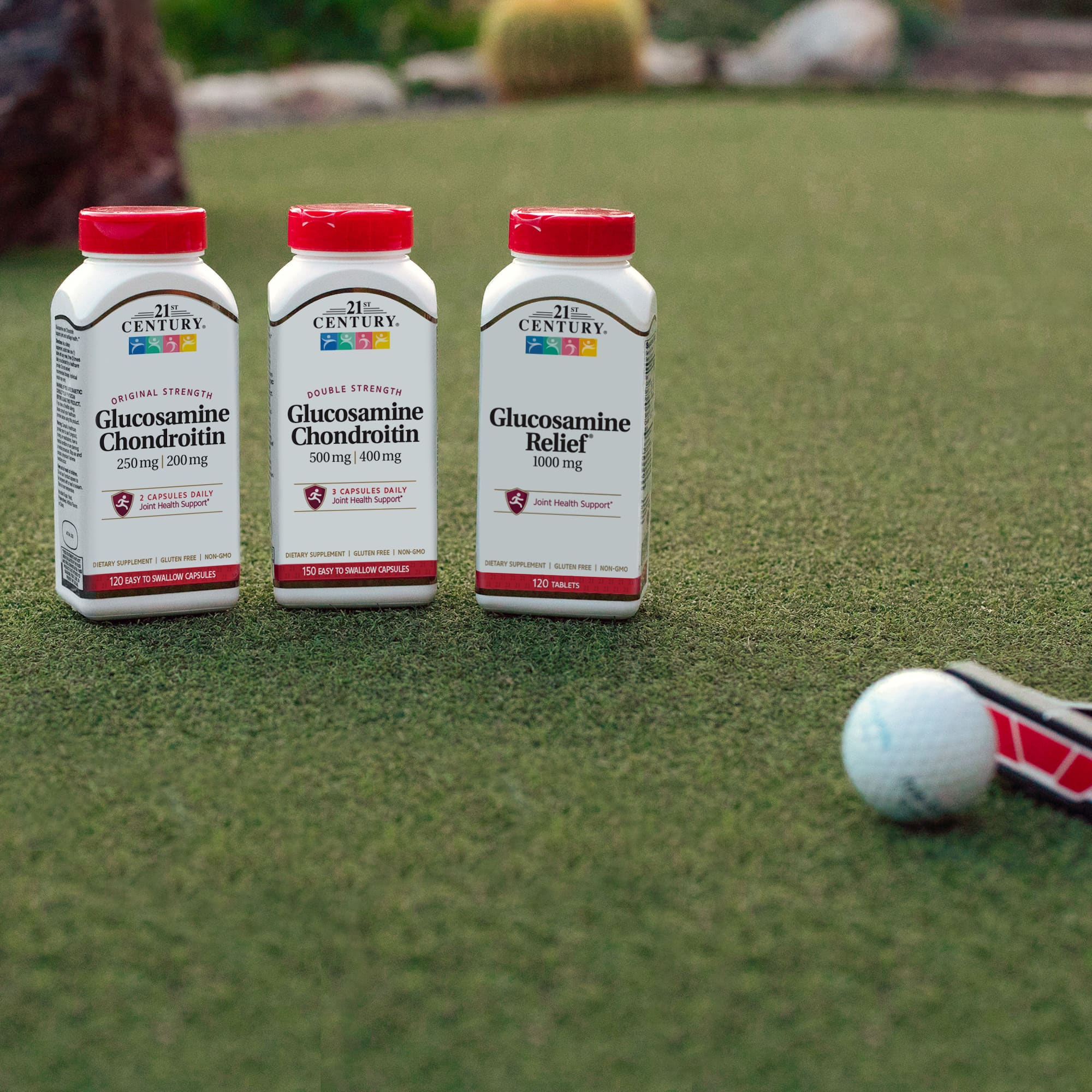 21st Century Glucosamine Relief – 120 comprimés — étiquette 1