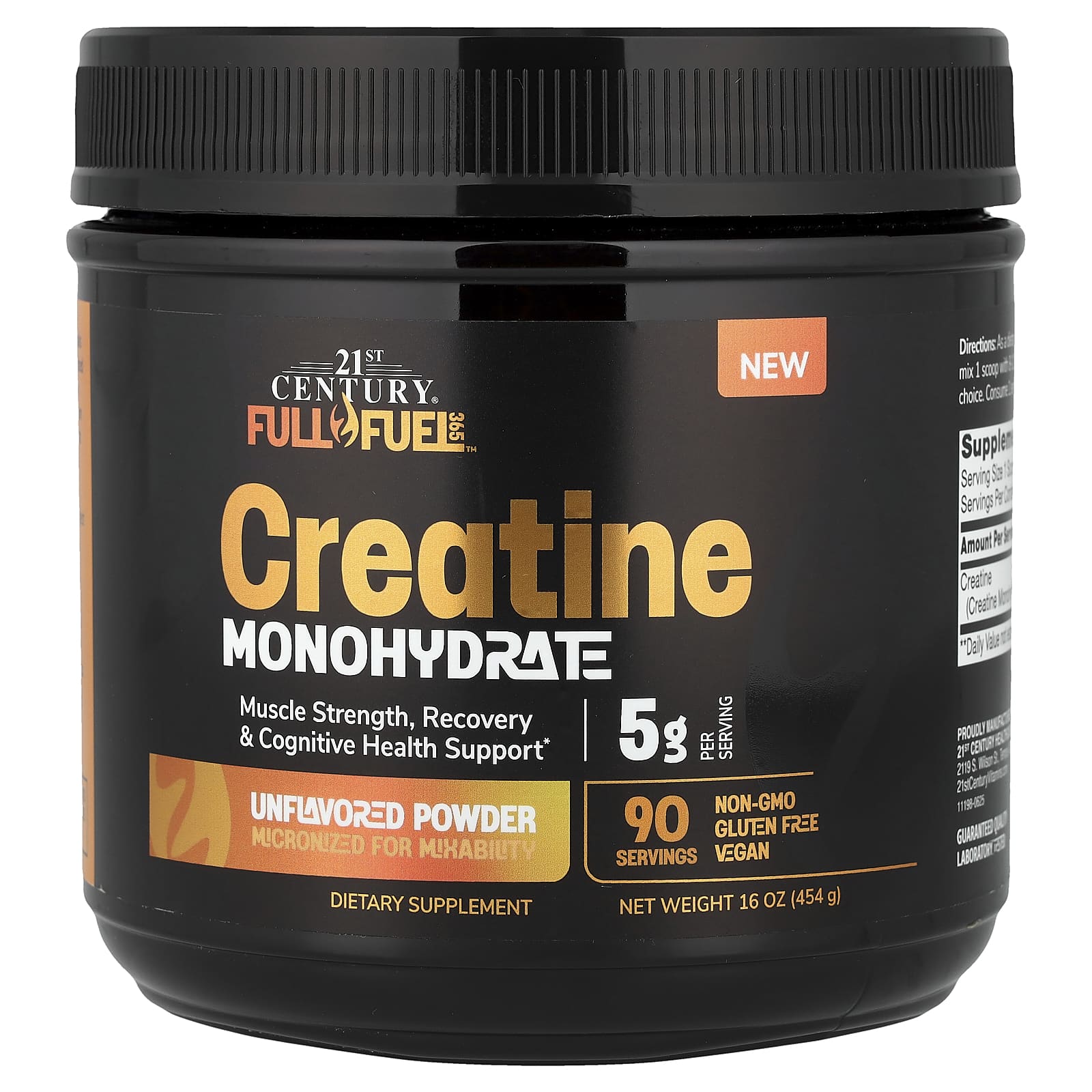 21st Century Full Fuel 365, Creatine Monohydrate – Sans arôme – 454 g — Tunisie