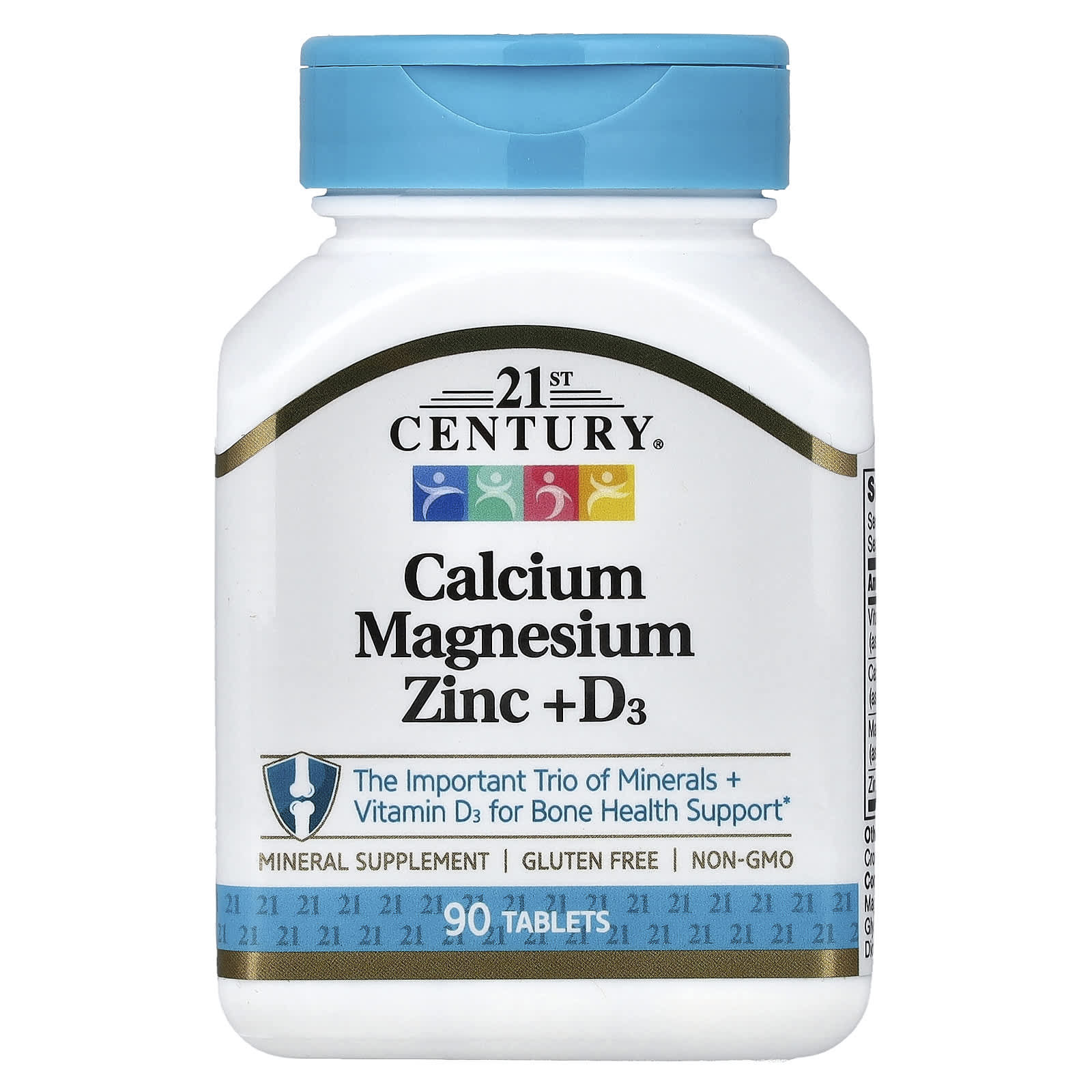 21st Century Calcium Magnesium Zinc + D3 – 90 comprimés — Tunisie