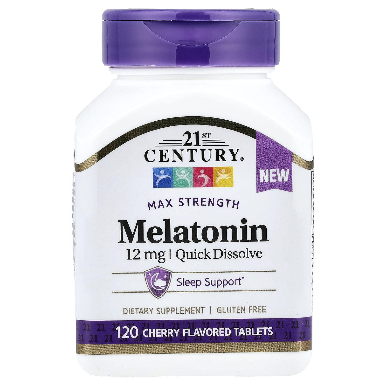 21st Century Melatonin, Max Strength – Cherry – 120 comprimés — Tunisie