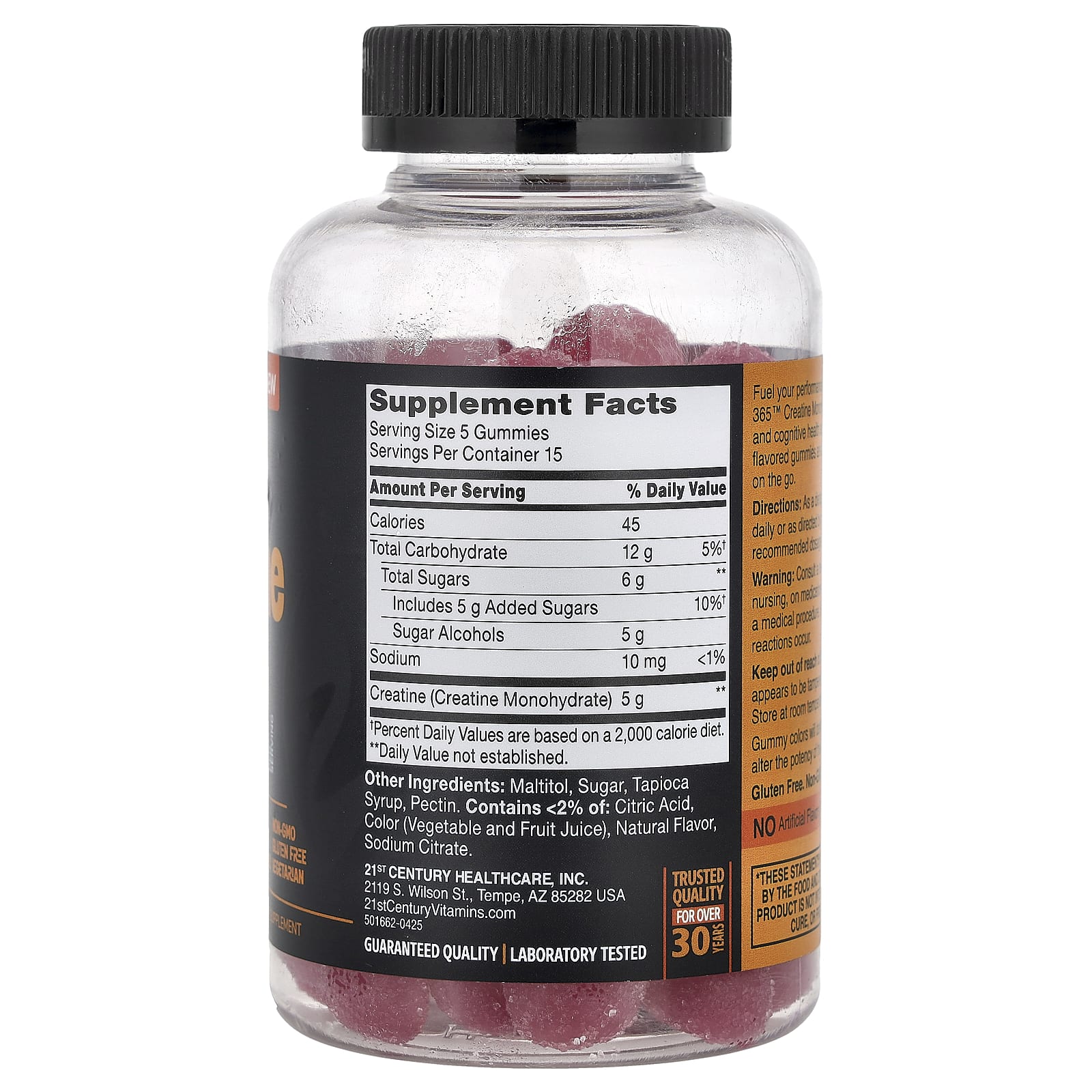 21st Century Full Fuel 365, Creatine Monohydrate Gummies – Mixed Berry – 75 gommes — photo 2 sur 2