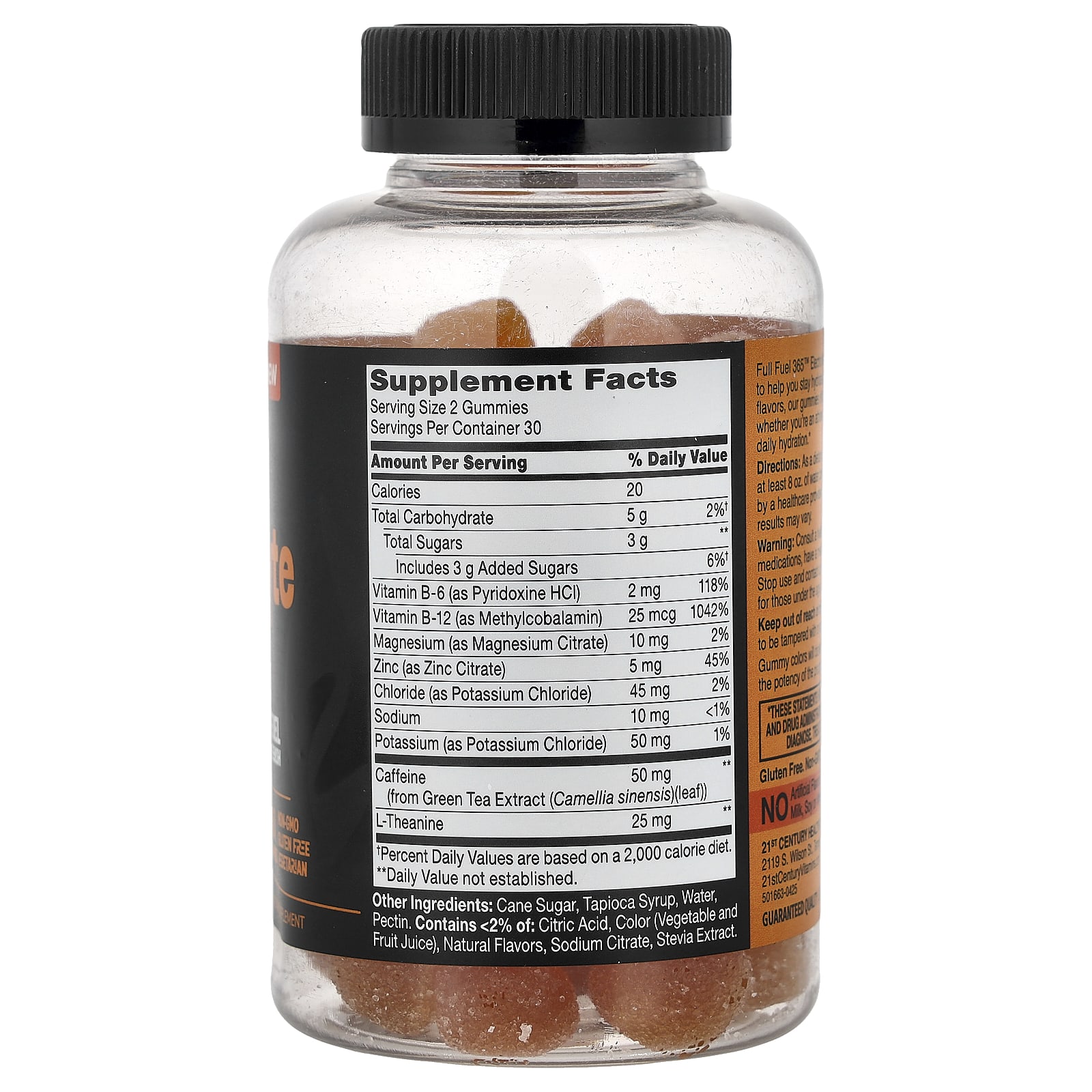 21st Century Electrolyte Hydrate Gummies – Orange – 60 gommes — photo 2 sur 2