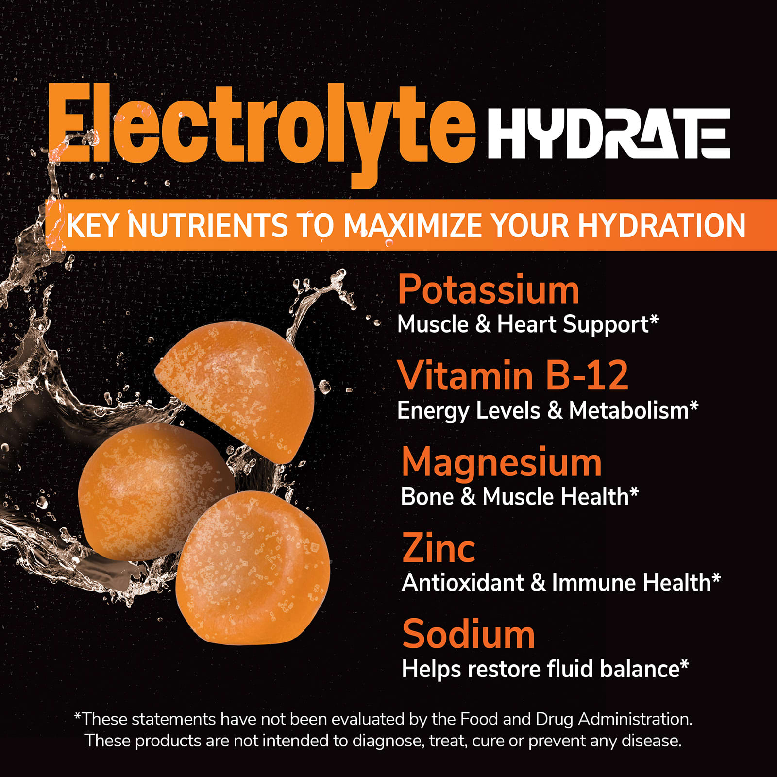 21st Century Electrolyte Hydrate Gummies – Orange – 60 gommes — étiquette 4