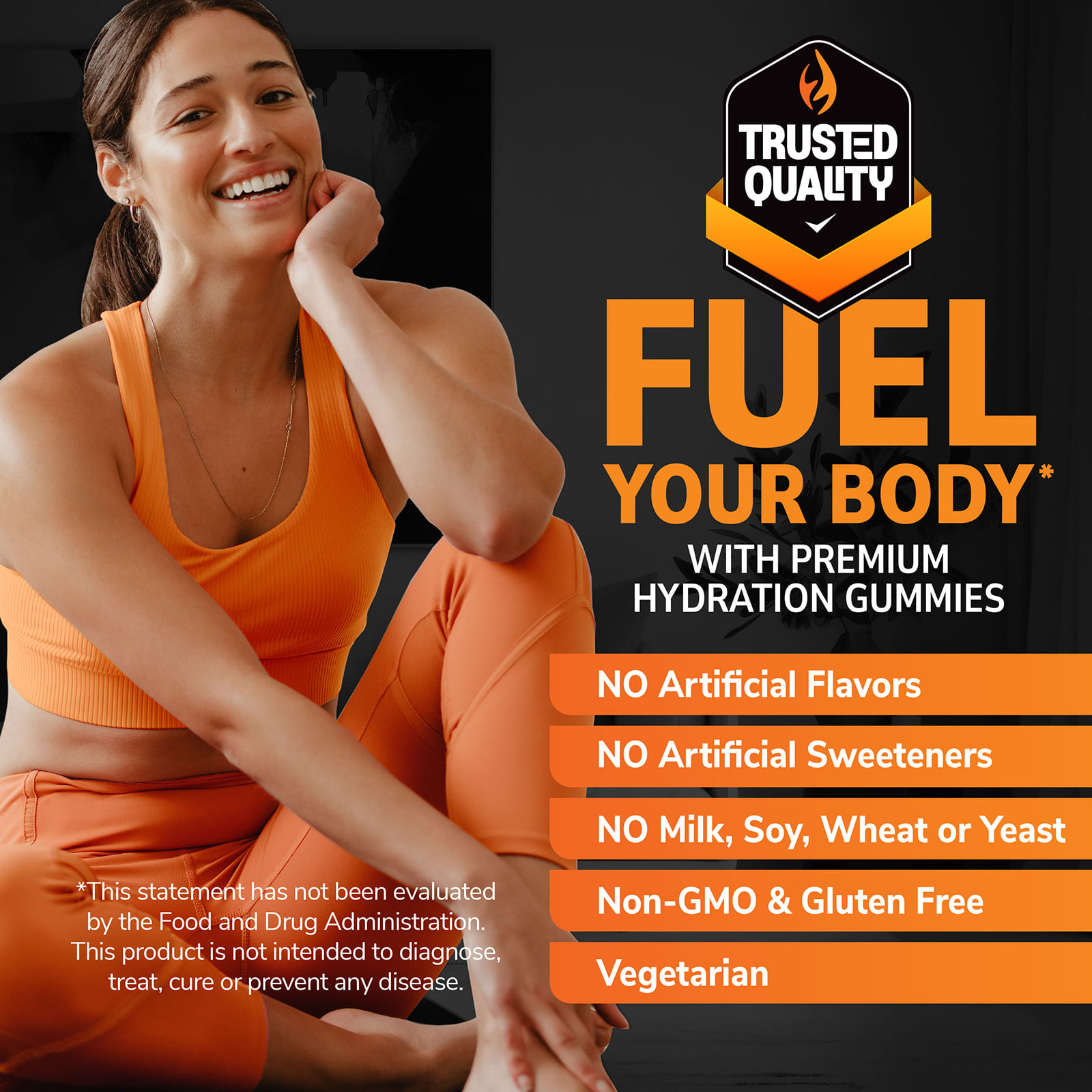 21st Century Electrolyte Hydrate Gummies – Orange – 60 gommes — étiquette 6