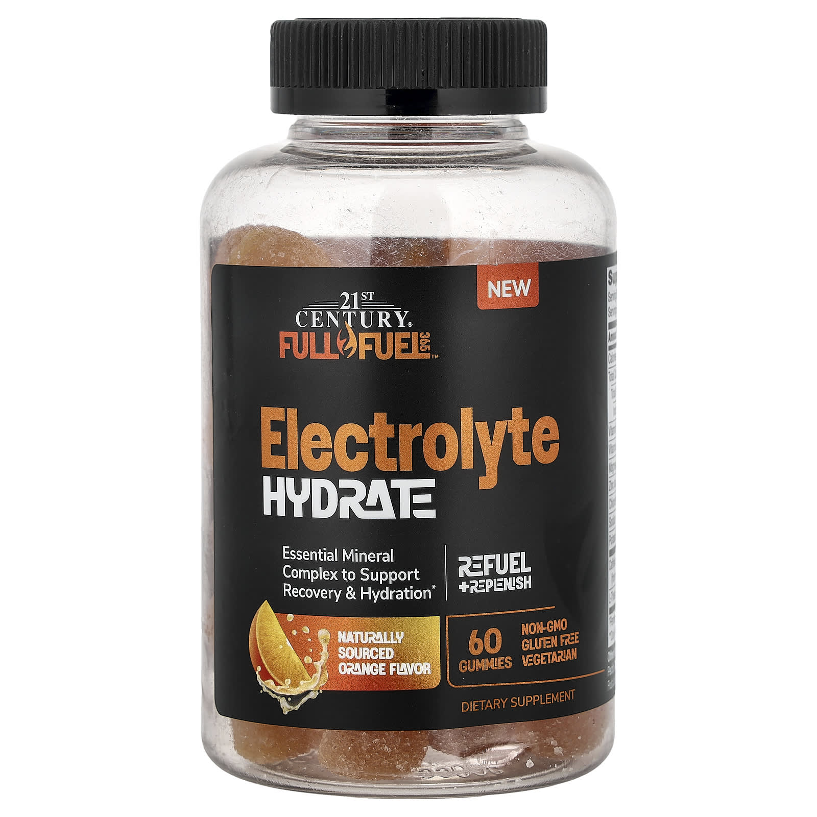 21st Century Electrolyte Hydrate Gummies – Orange – 60 gommes — Tunisie