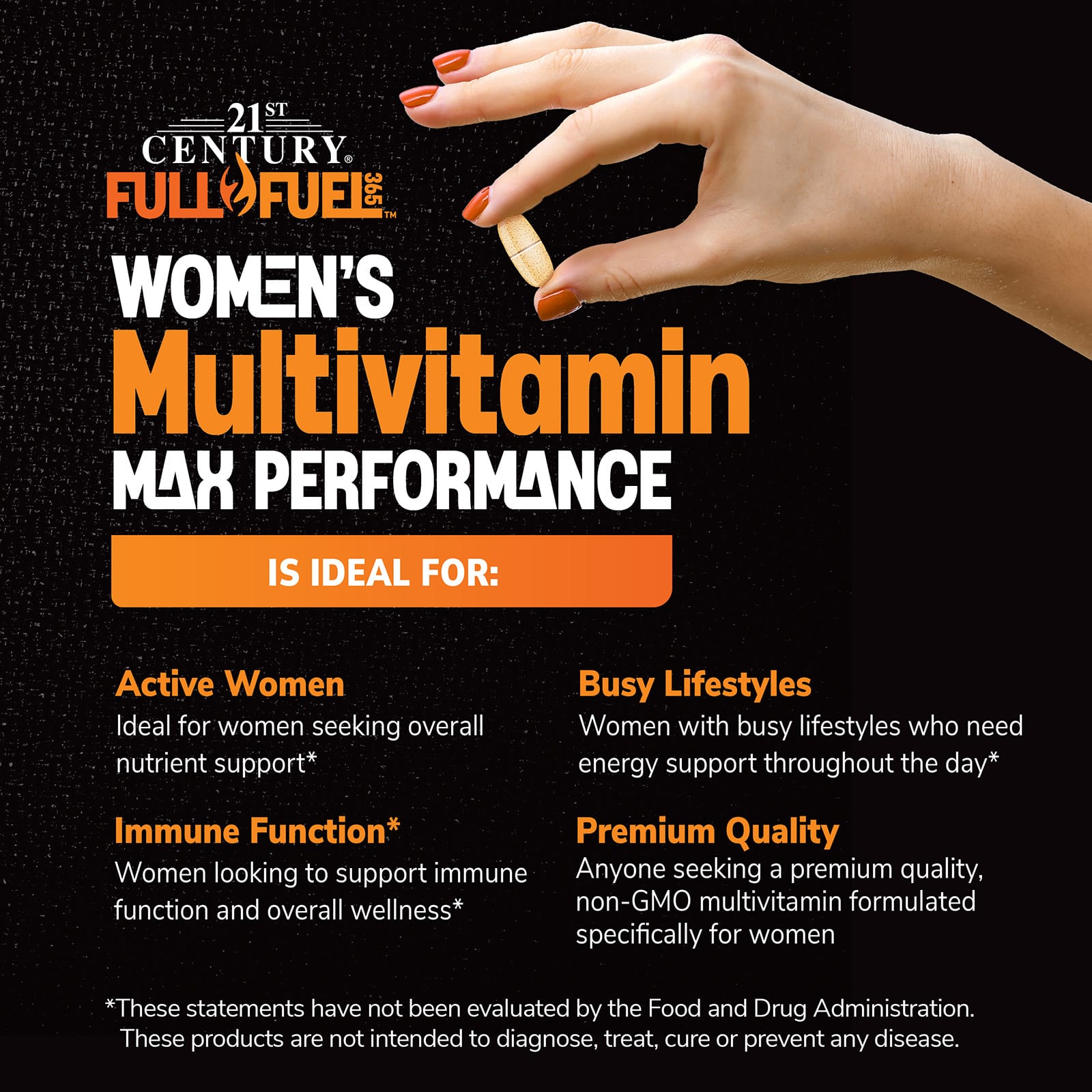 21st Century Full Fuel 365, Women's Multivitamin, Max Performance – 120 comprimés — étiquette 4